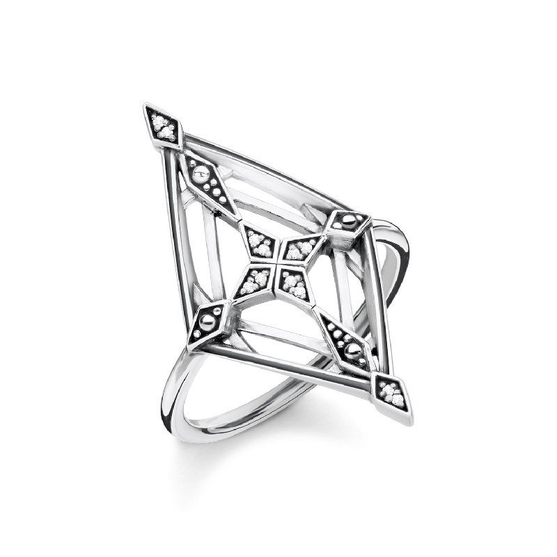 Thomas Sabo Damenring, silber, Größe 56 - Eleganter Damenschmuck