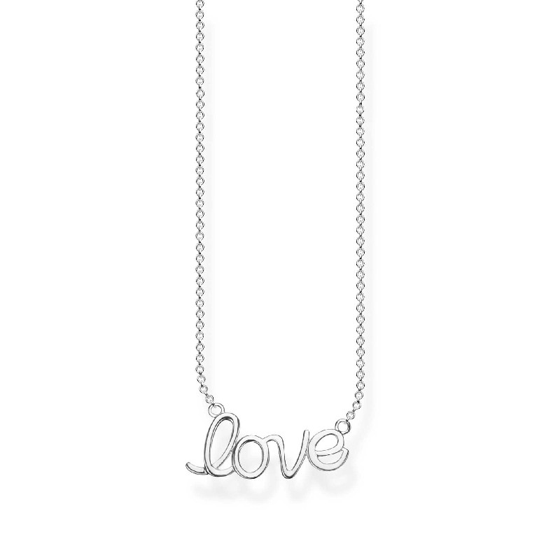 Thomas Sabo Damen Kette Love in Silber, verstellbar 40/42,5/45 cm