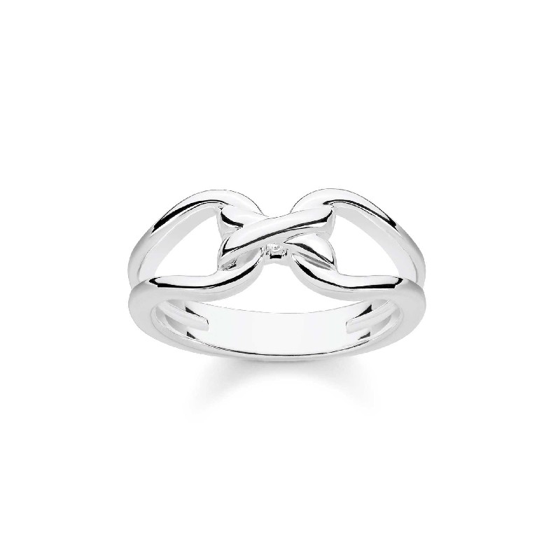 Thomas Sabo Damenring Knoten 925er Silber, Größe 54 - Elegantes Design