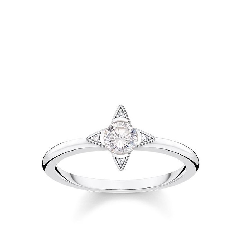 Thomas Sabo Damenring in Silber, Größe 54 - Eleganter Schmuck für Frauen