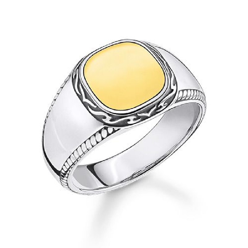 Thomas Sabo Damen Ring 925 Silber vergoldet, gold & silber, Größe 56