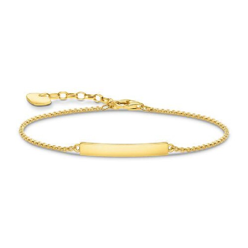 Thomas Sabo Damen Armband 925 Silber vergoldet, gold, 16-19cm, Armschmuck