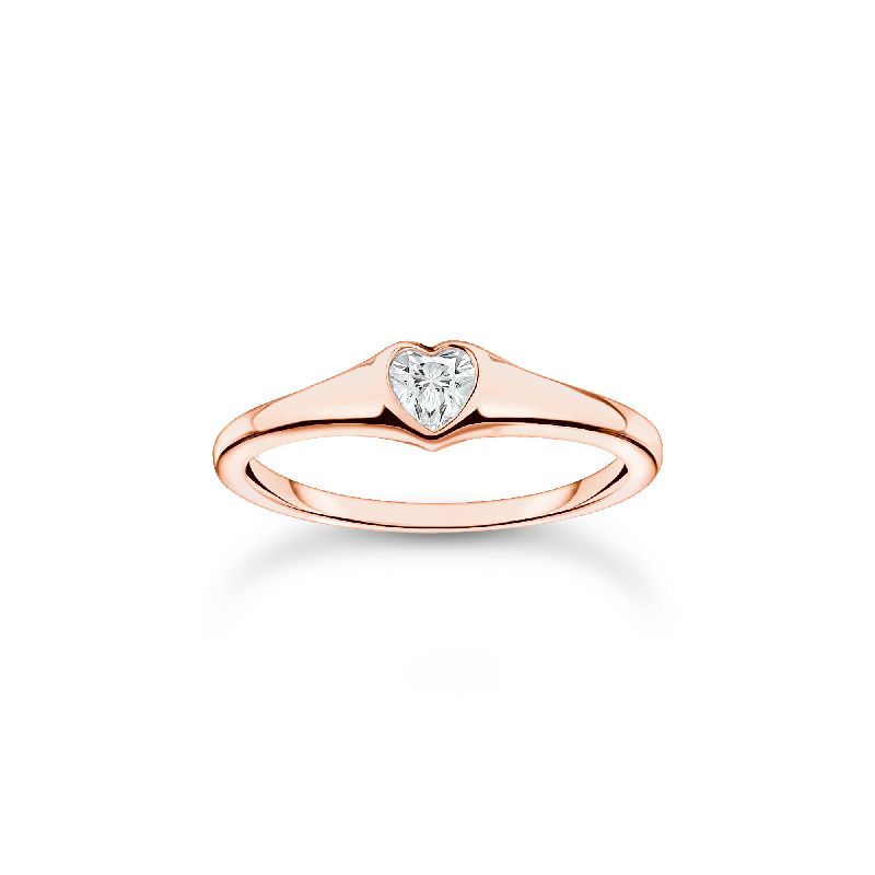 Ring Stein in Herzform 