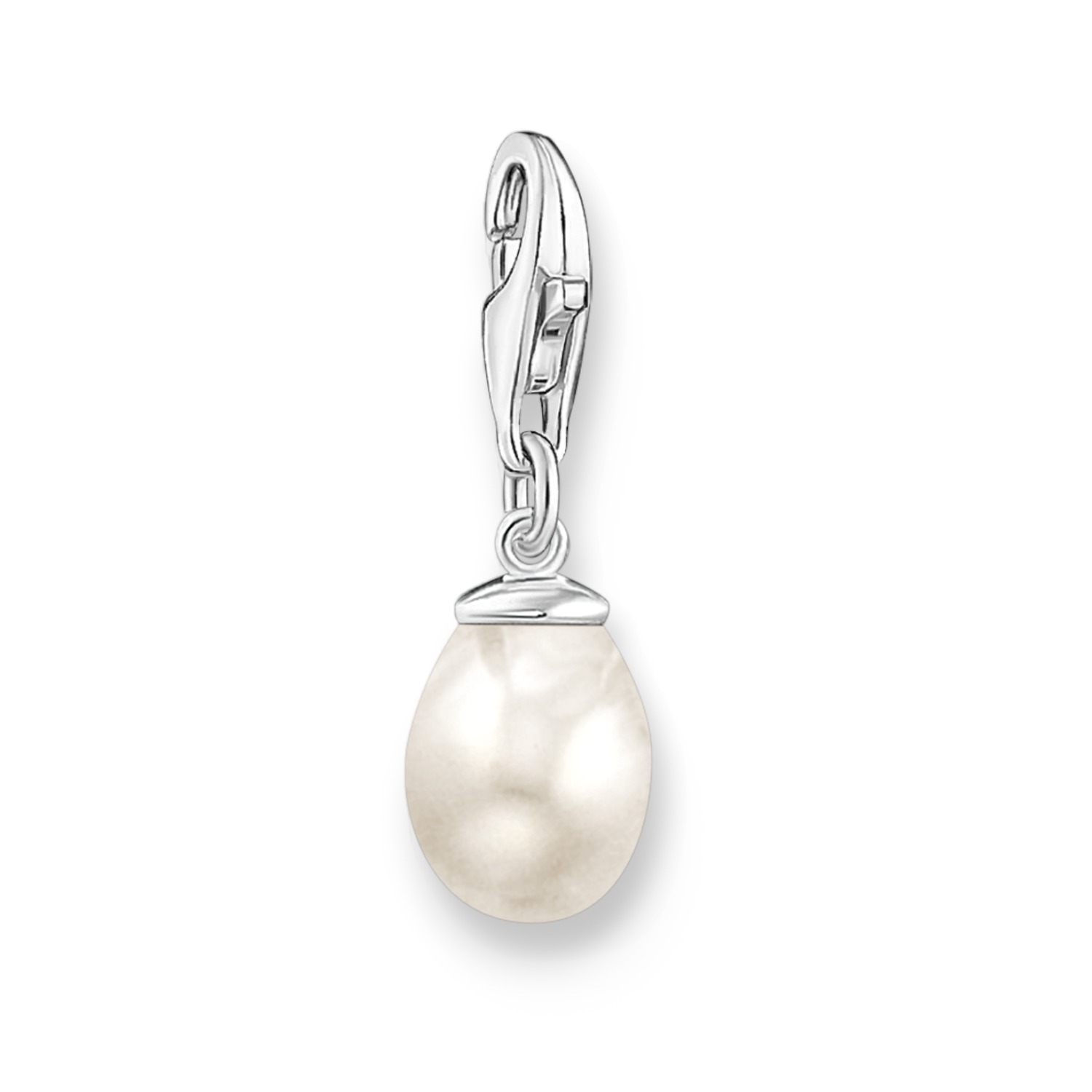 Thomas Sabo Damen Charm-Anhänger, 925 Silber, Süßwasserperle, 9mm