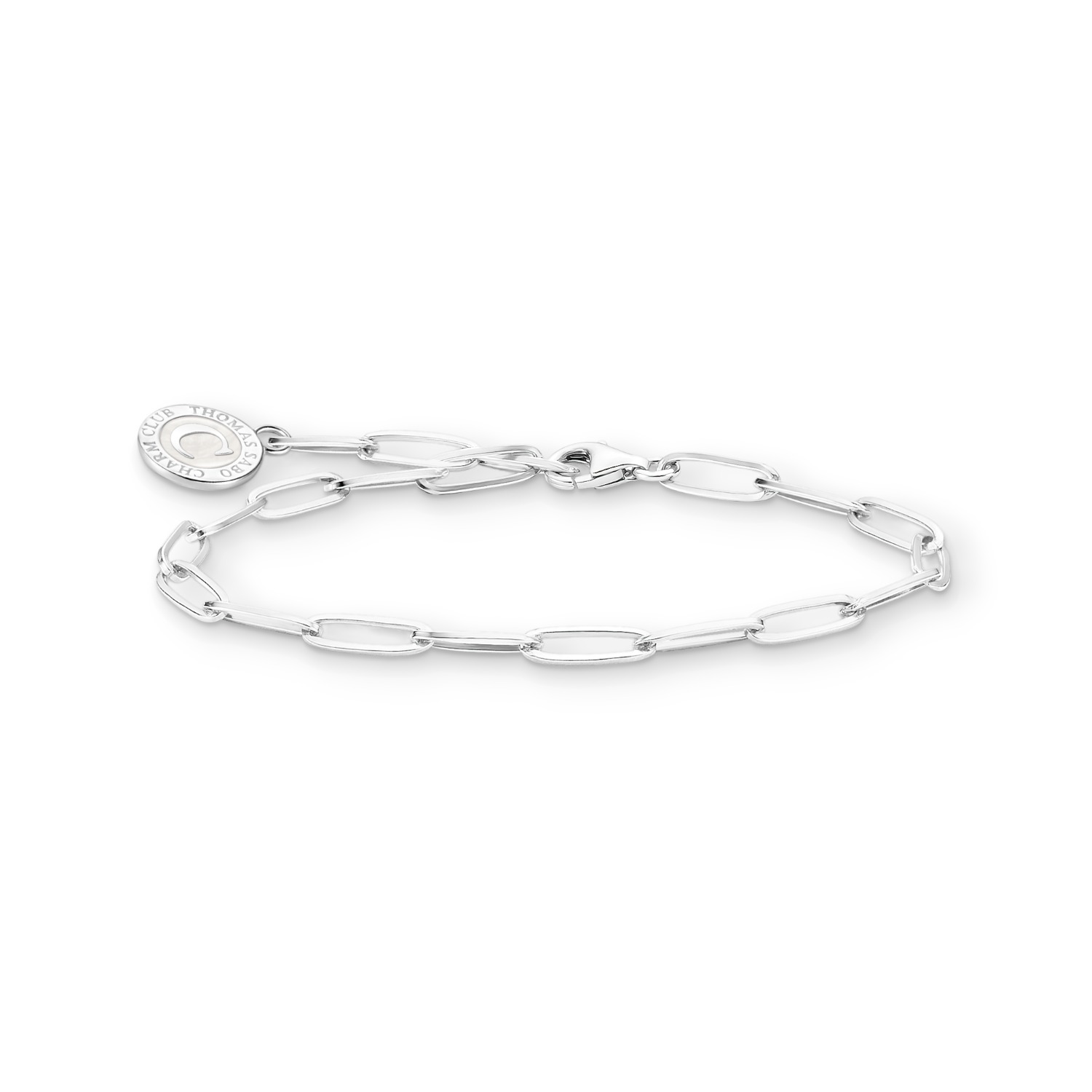 Thomas Sabo Charmarmband Silber 925, Damen, 17cm, Weiß & Silber