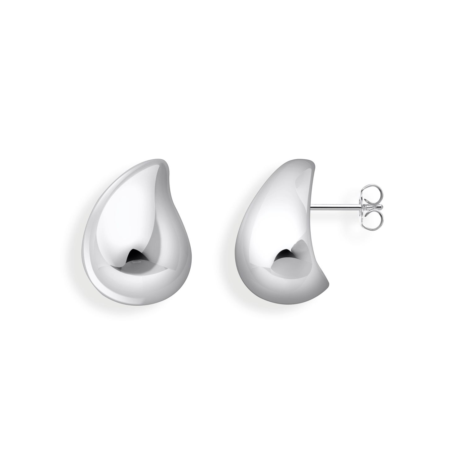 Ohrstecker in organischer Tropfenform