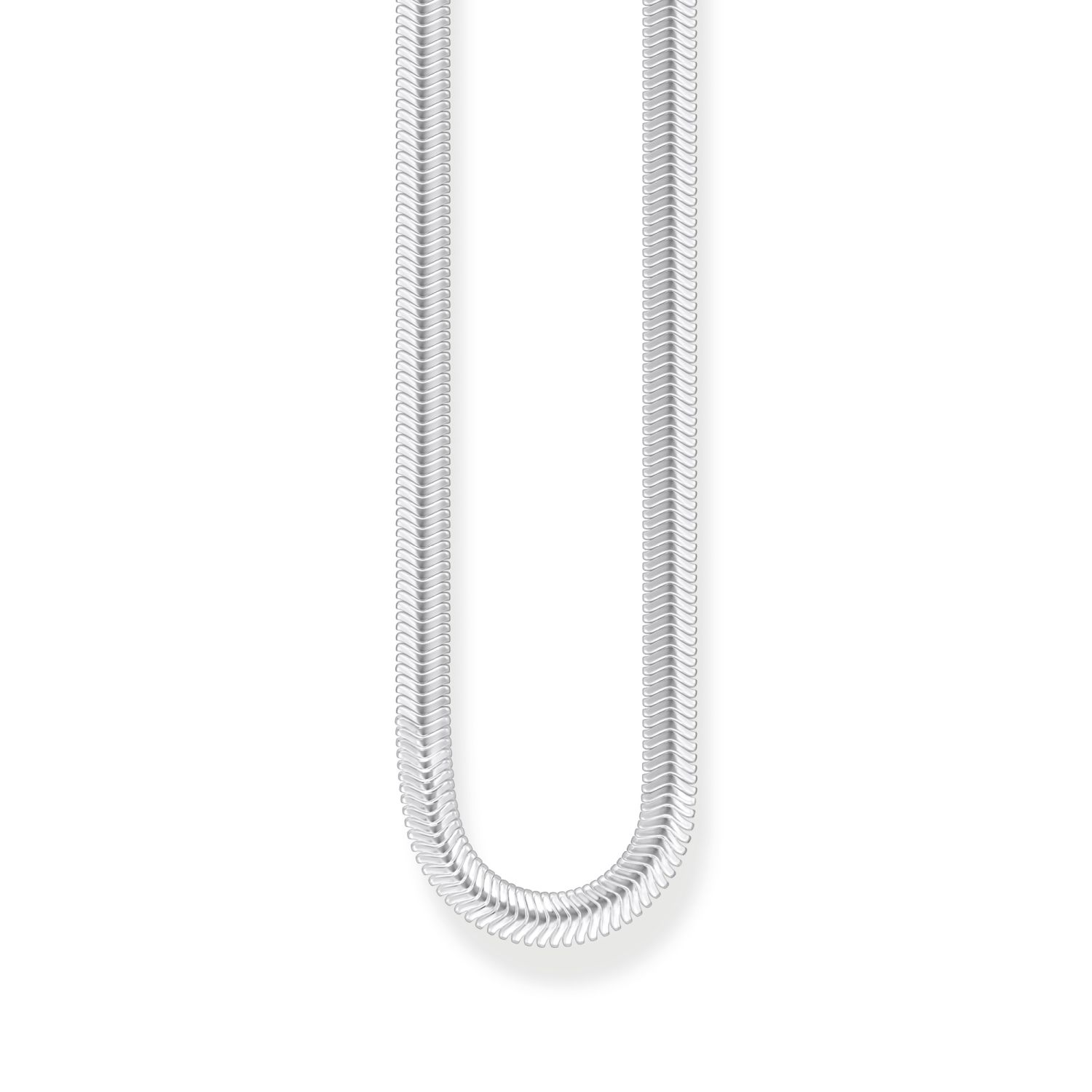 Thomas Sabo Damen Schlangenkette aus 925 Silber, 4mm, verstellbar 38-45cm, silberfarben