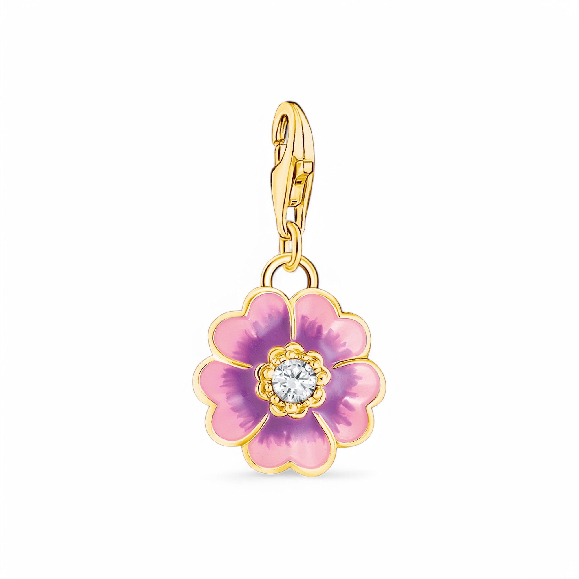 Charm-Anhänger Blume violett