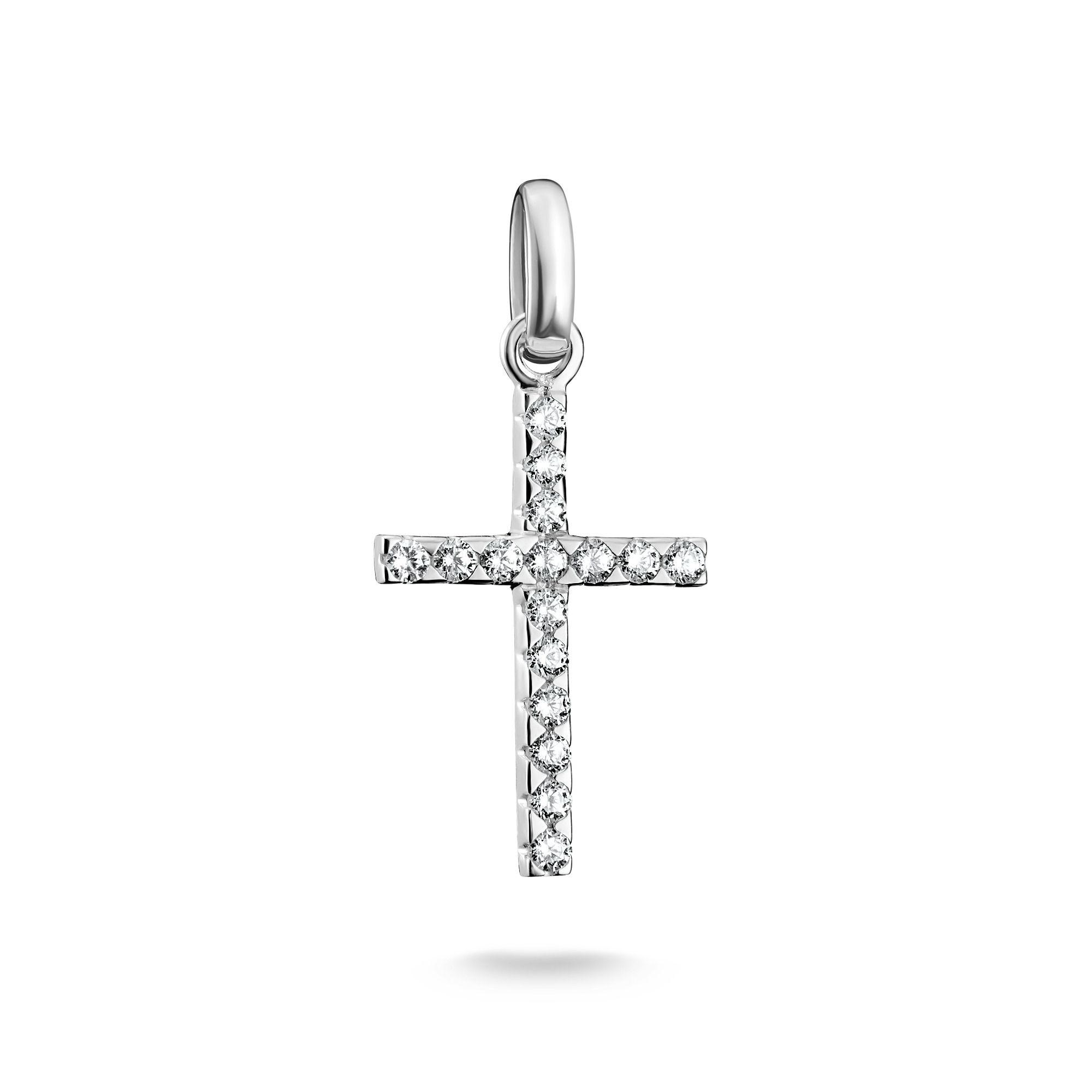 Thomas Sabo Charm Kreuz Anhänger mit Zirkonia, 925 Silber, 27x13,5mm