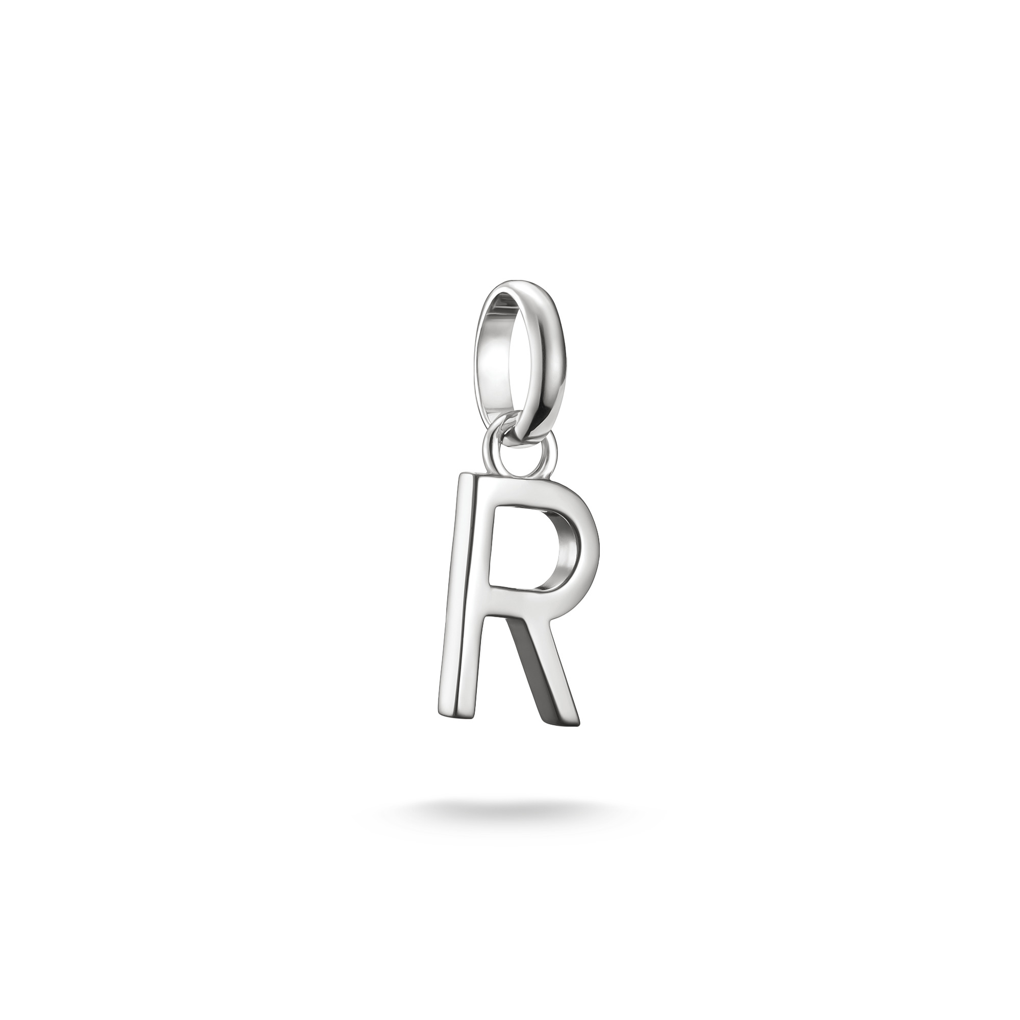 Thomas Sabo Charm-Anhänger Buchstabe R, 925 Silber, 18x7mm, silberfarben