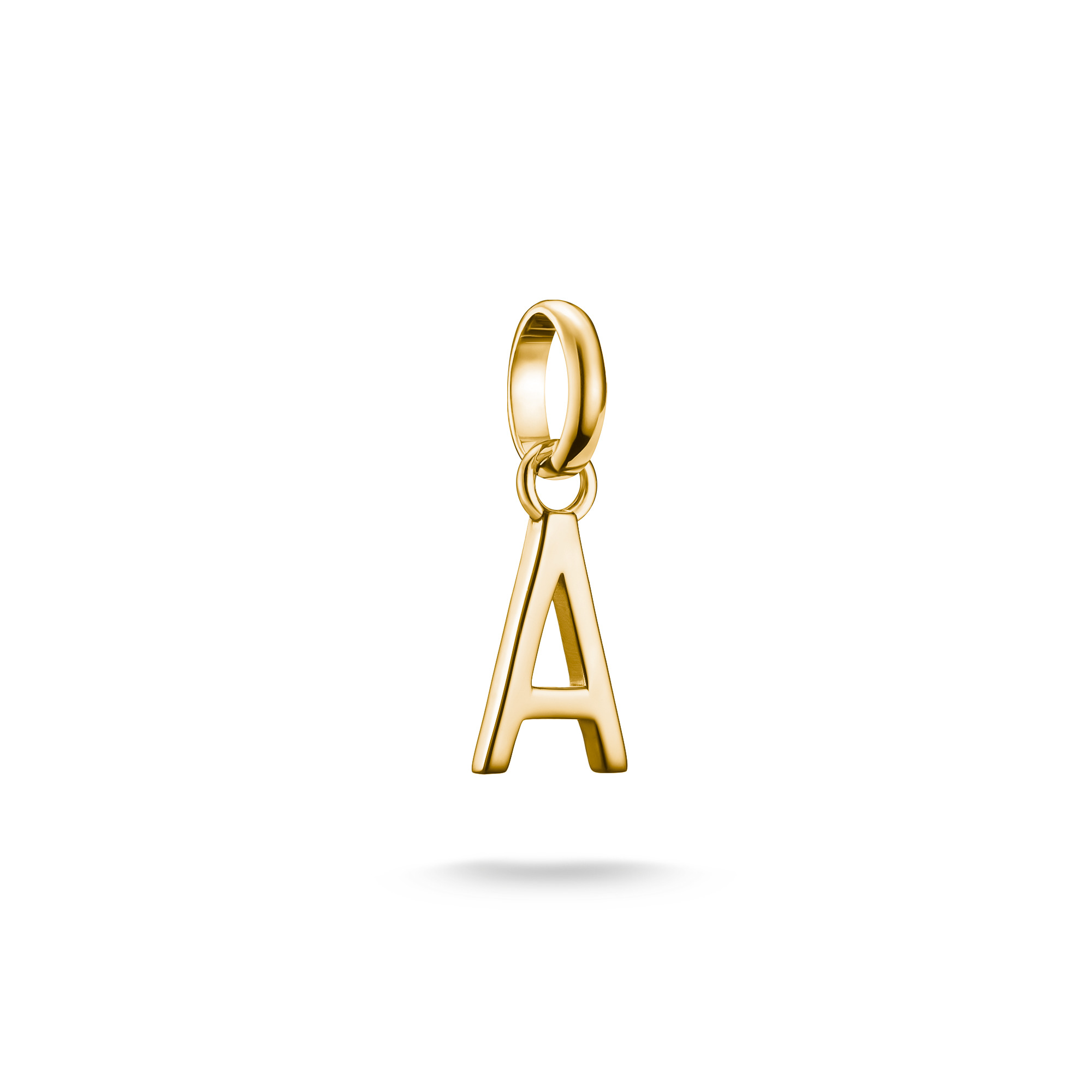 Thomas Sabo Charm-Anhänger Buchstabe A, 925 Silber vergoldet, 18x7mm, unisex