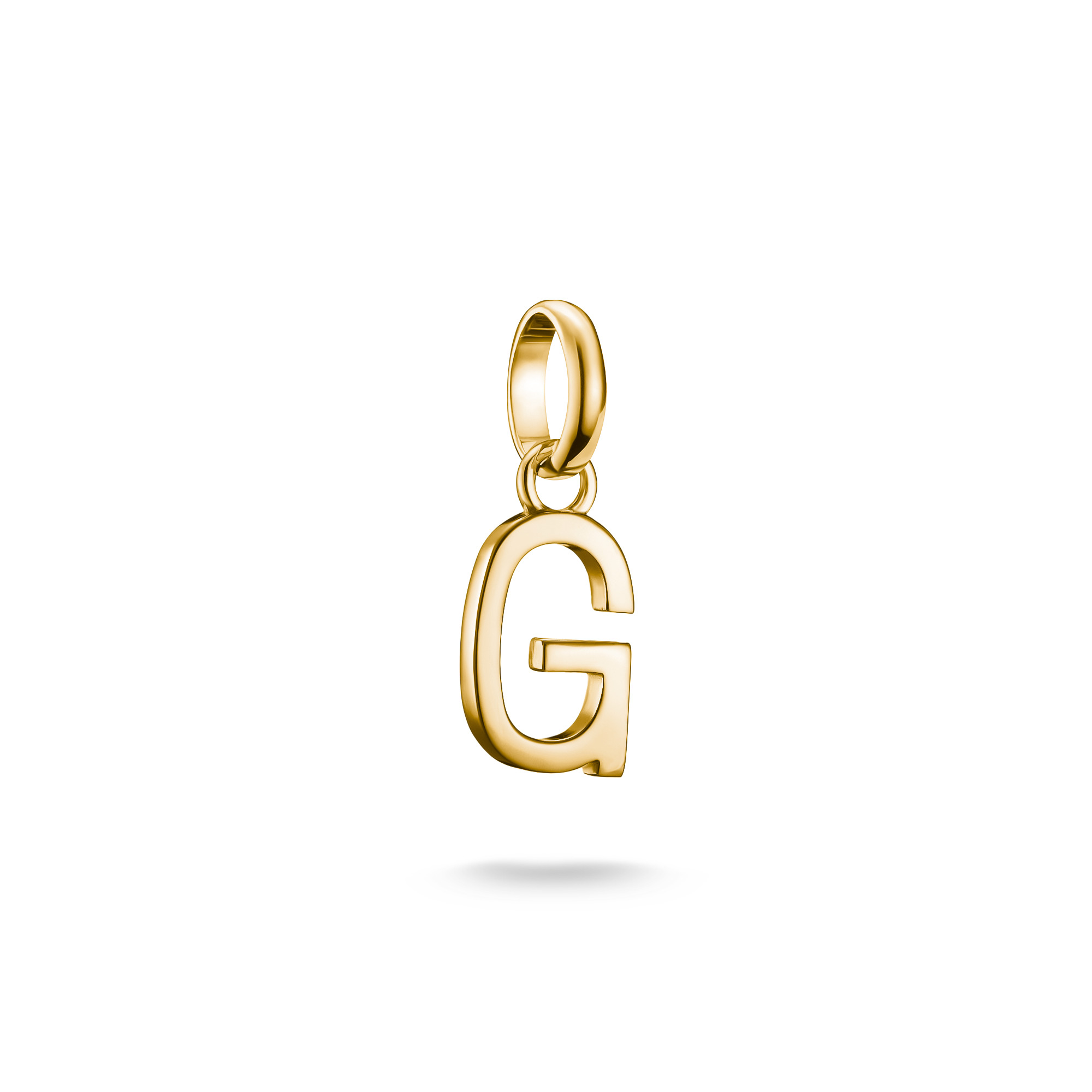 Thomas Sabo Charm-Anhänger Buchstabe G, 925 Silber vergoldet, 18x7mm, Gold