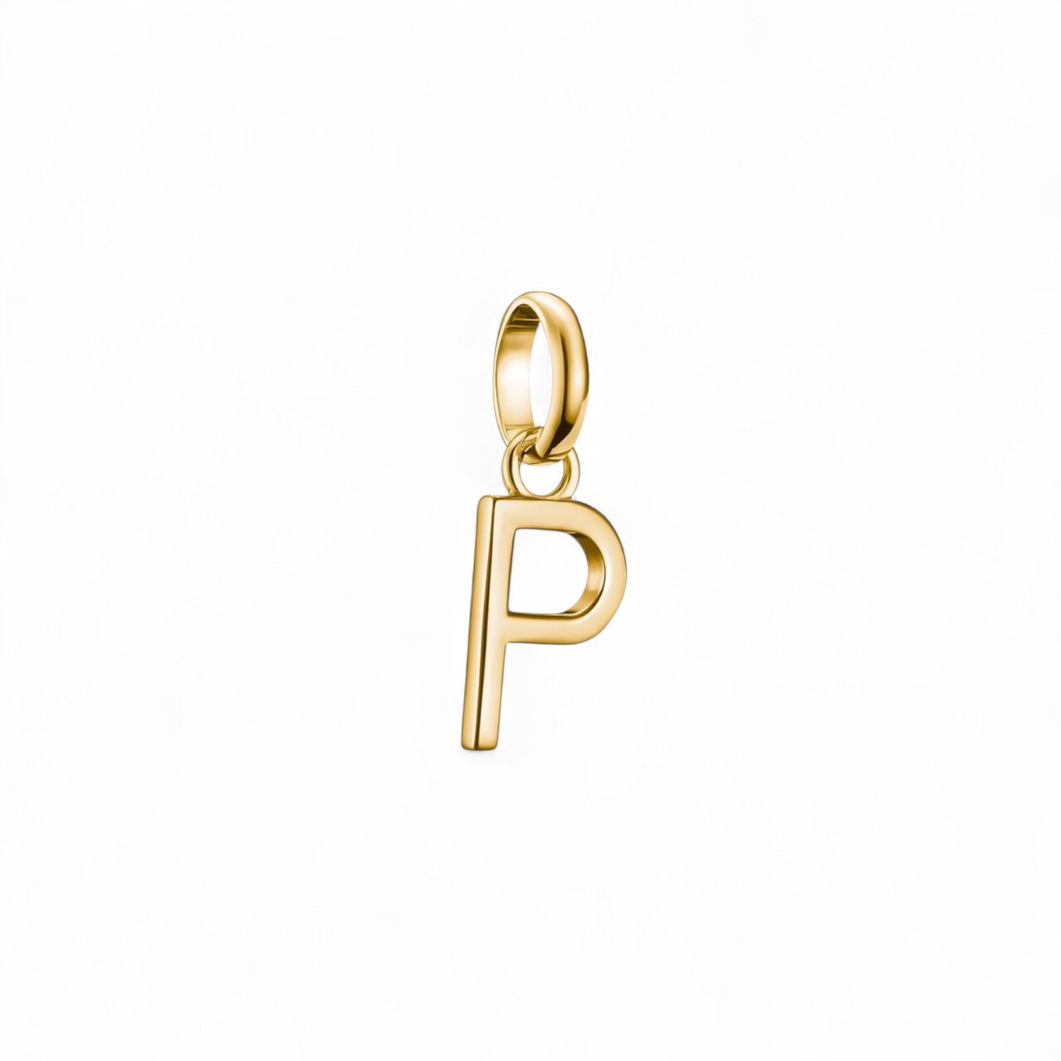 Thomas Sabo Charm-Anhänger Buchstabe P, Damen, 18k Vergoldet, 925 Silber, 18x7mm