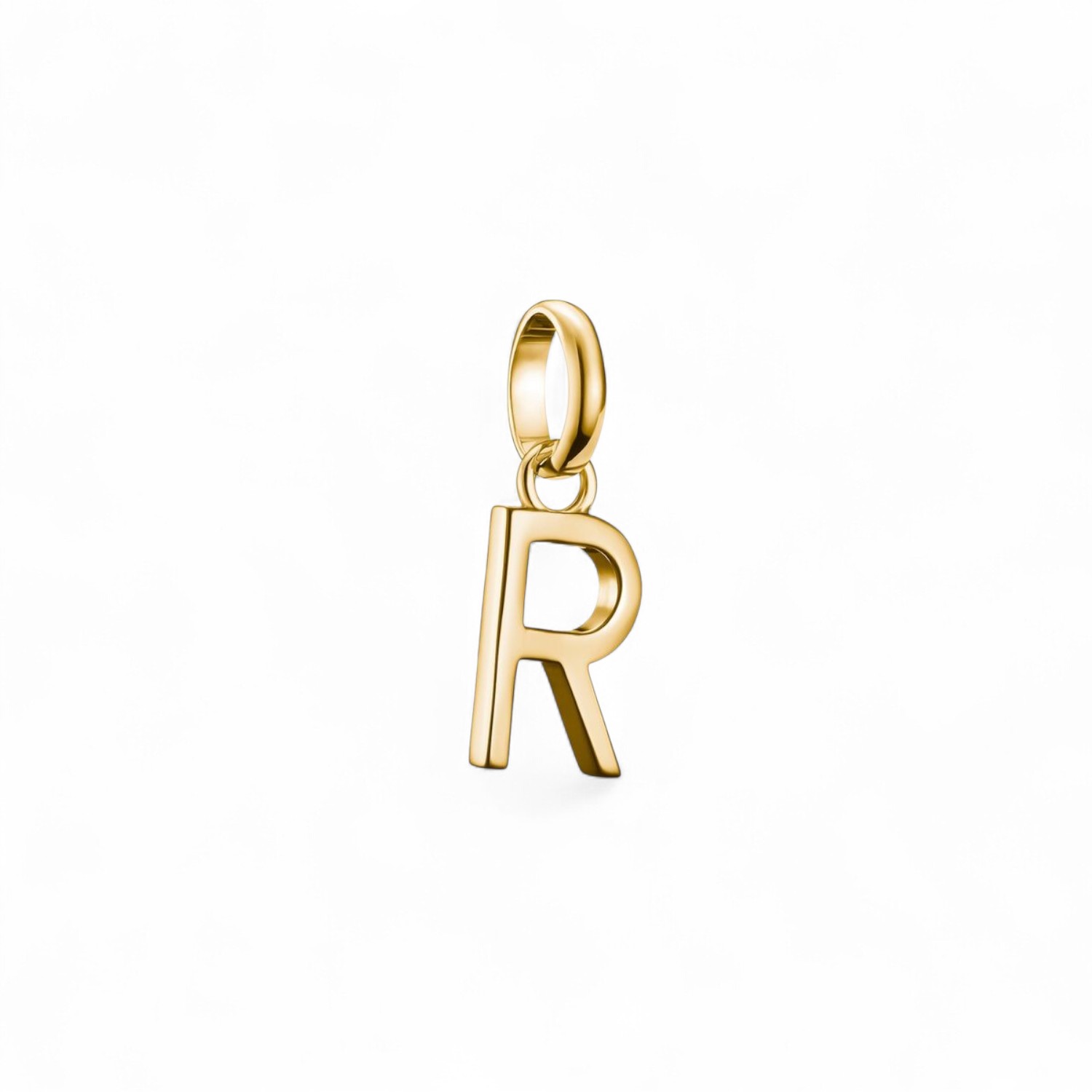 Thomas Sabo Charm-Anhänger R, 18k vergoldet, 925 recyceltes Silber, 18x7mm