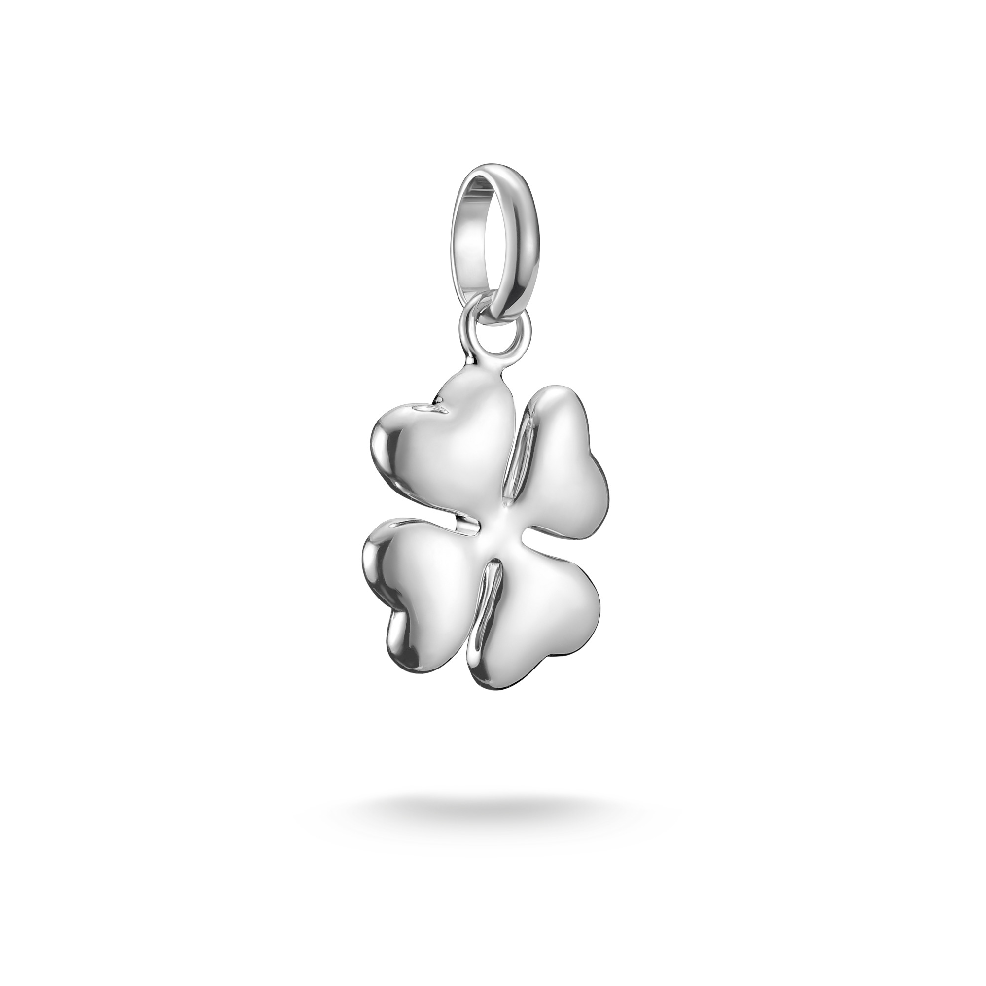 Thomas Sabo Charm-Anhänger Glücksklee, 925er Silber, 22x13mm, 3D, silberfarben