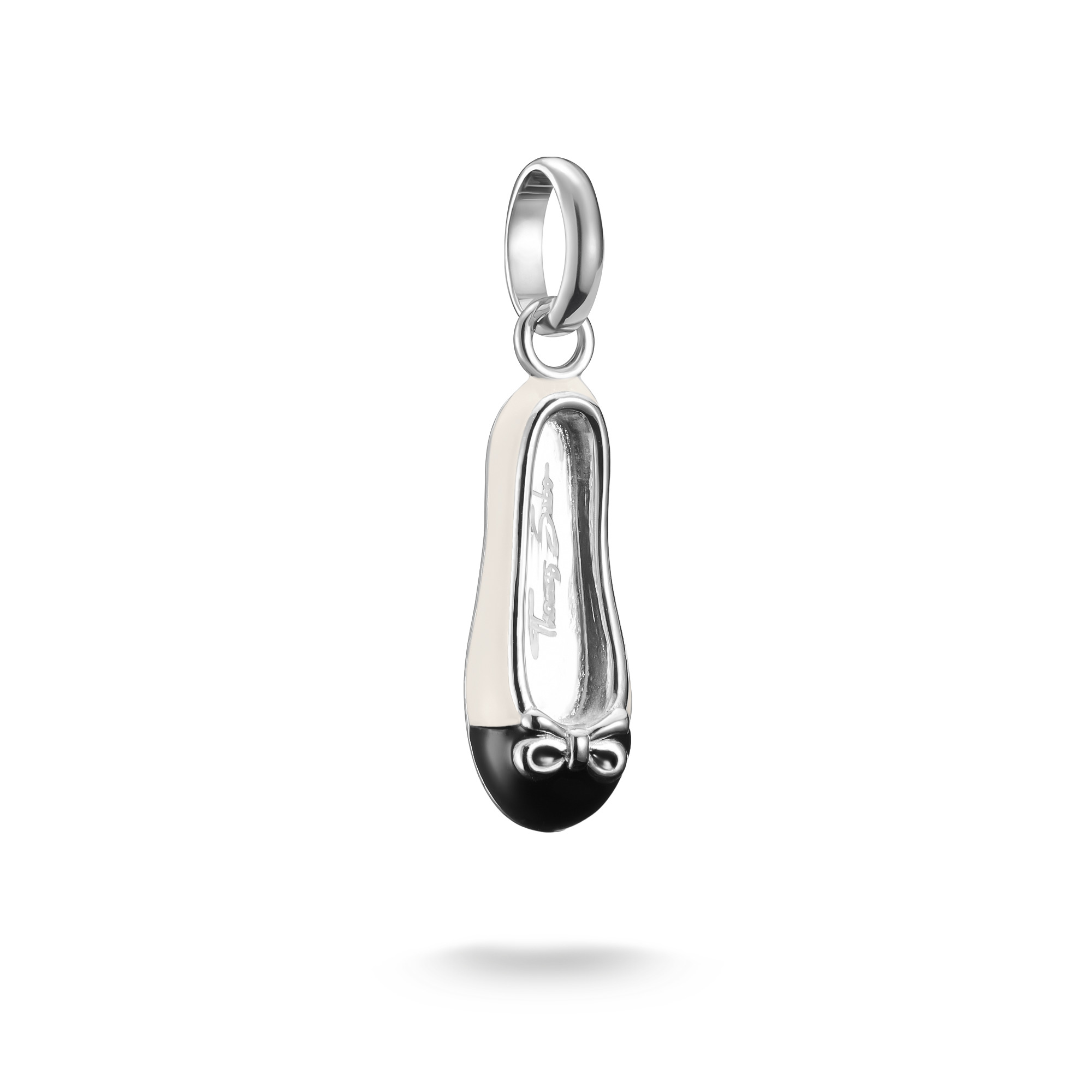 Thomas Sabo Charm-Anhänger Ballerina Cremeweiß, 925 Silber, 26x6,5mm