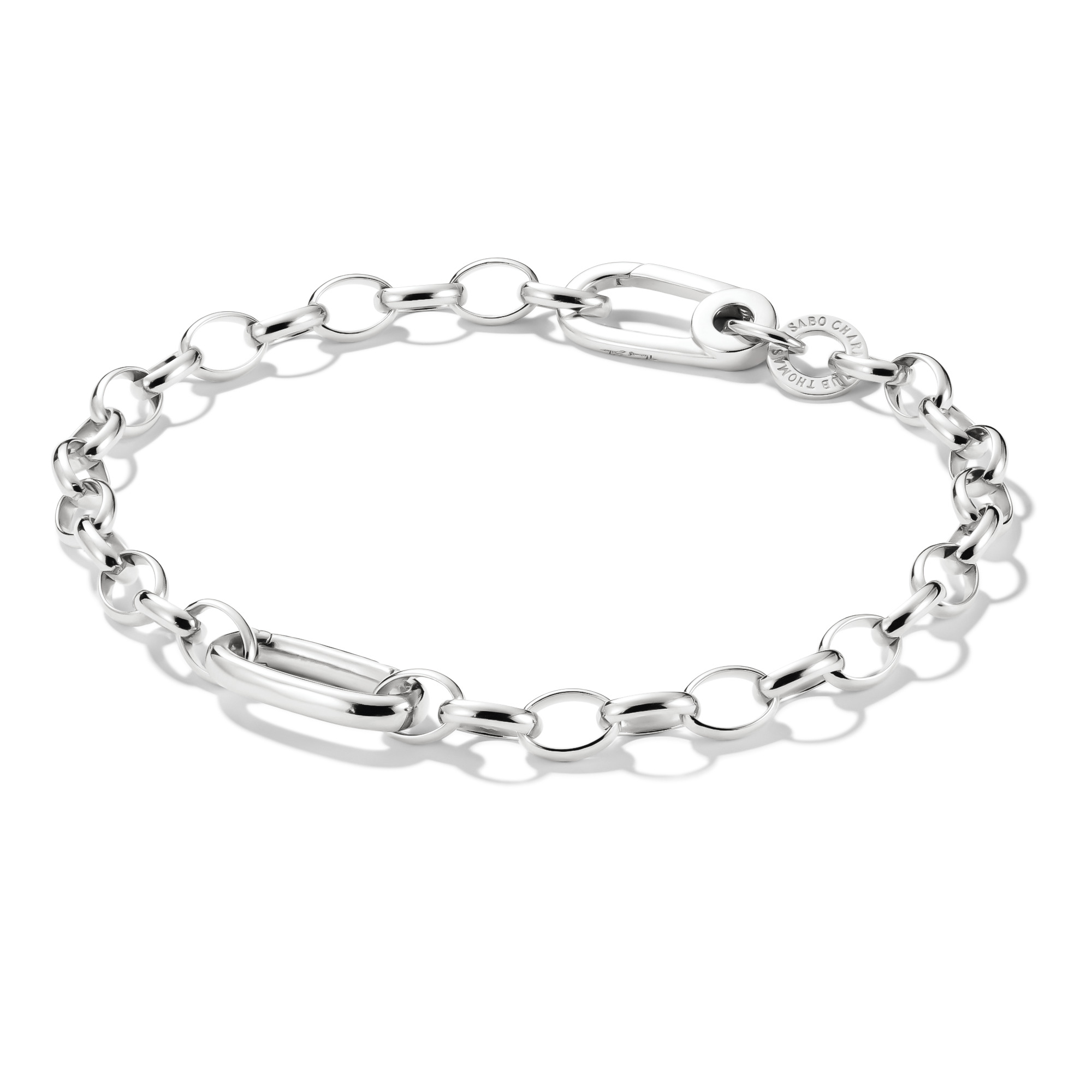 Thomas Sabo Charm-Armband, Connect Link, 925 Silber, 17cm, Unisex, Silberfarben