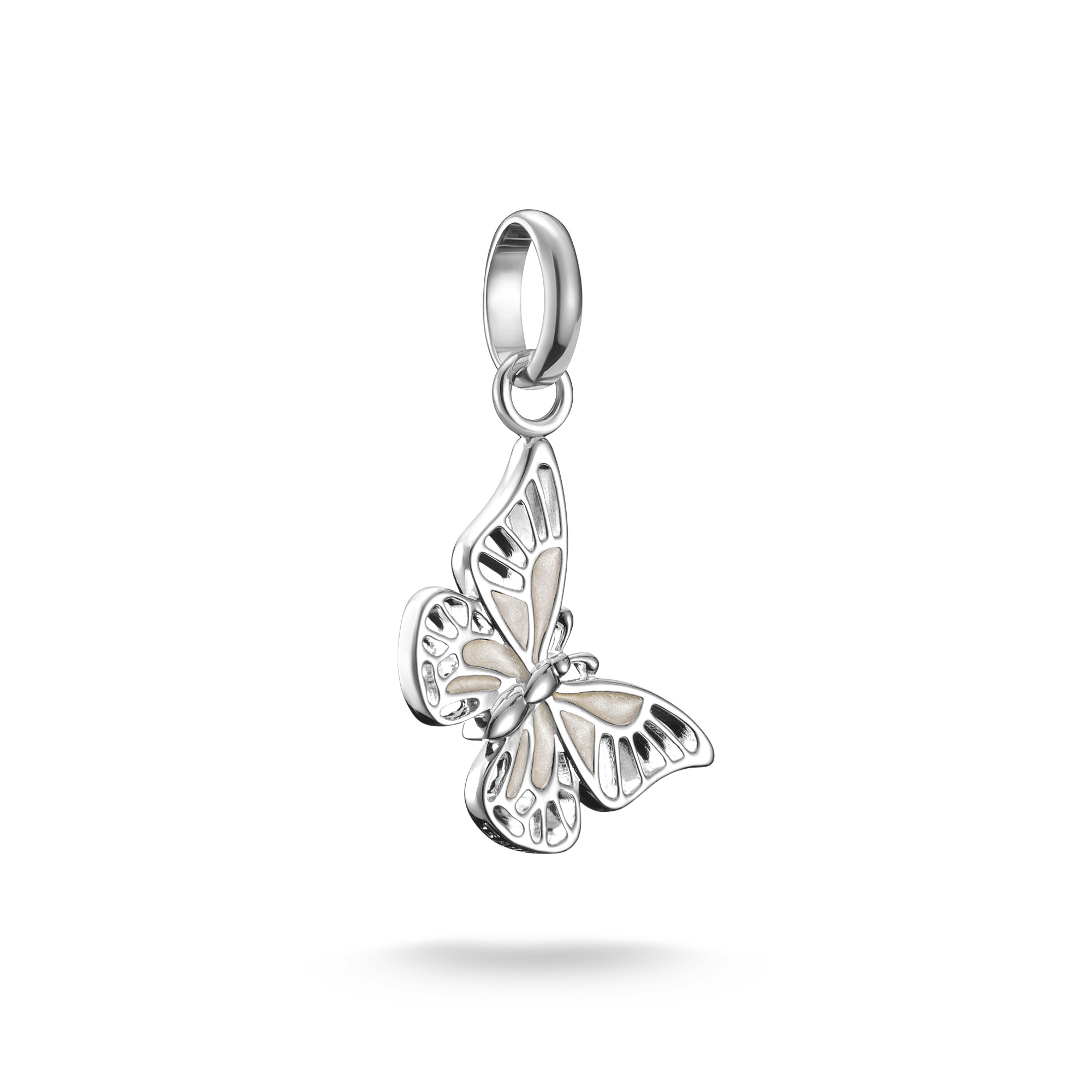 Thomas Sabo Charm-Anhänger Schmetterling, 925er Silber, 24,5x12,5mm, Unisex