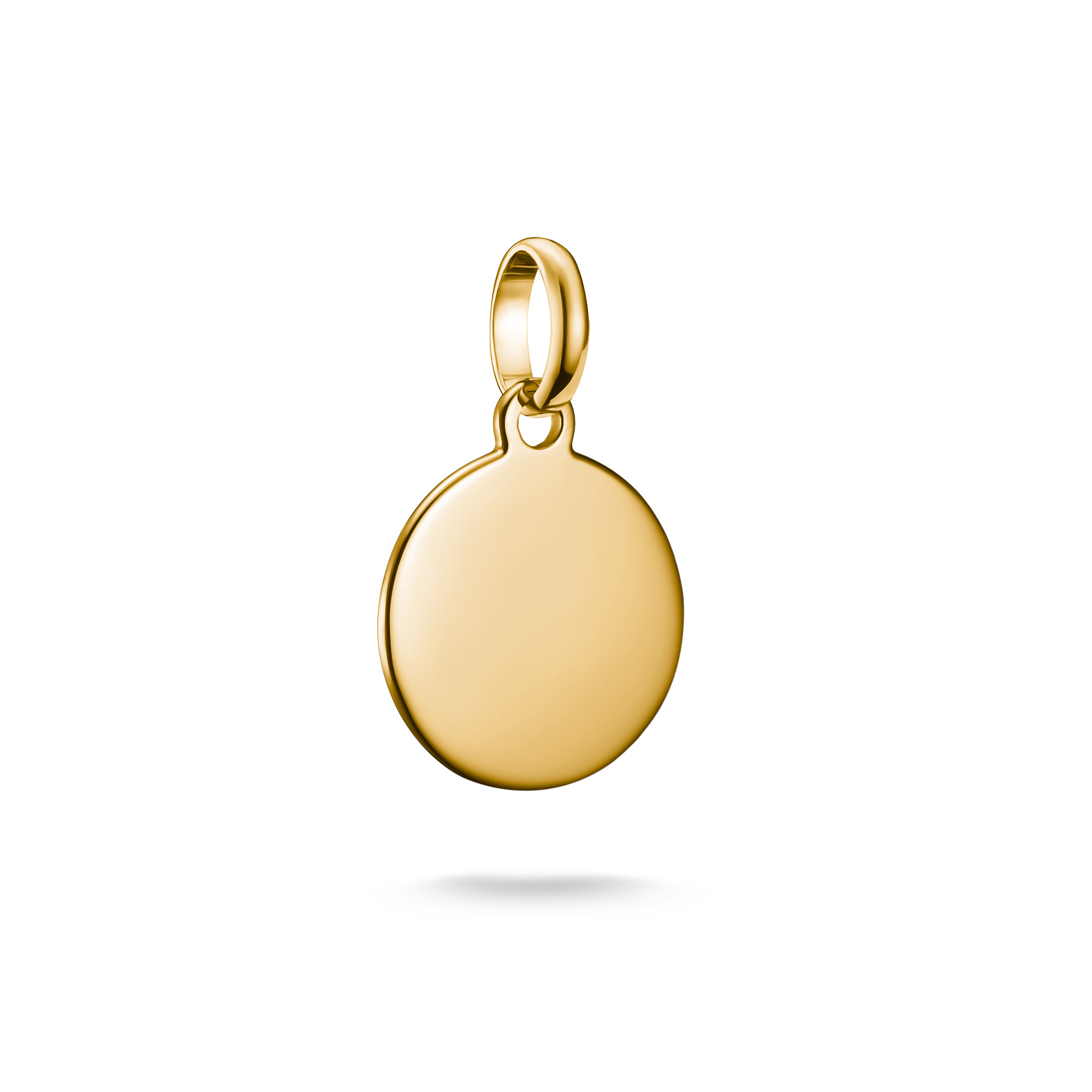 Thomas Sabo Charm-Anhänger Coin, 925 Silber vergoldet, 20,5x13,5 mm, goldfarben