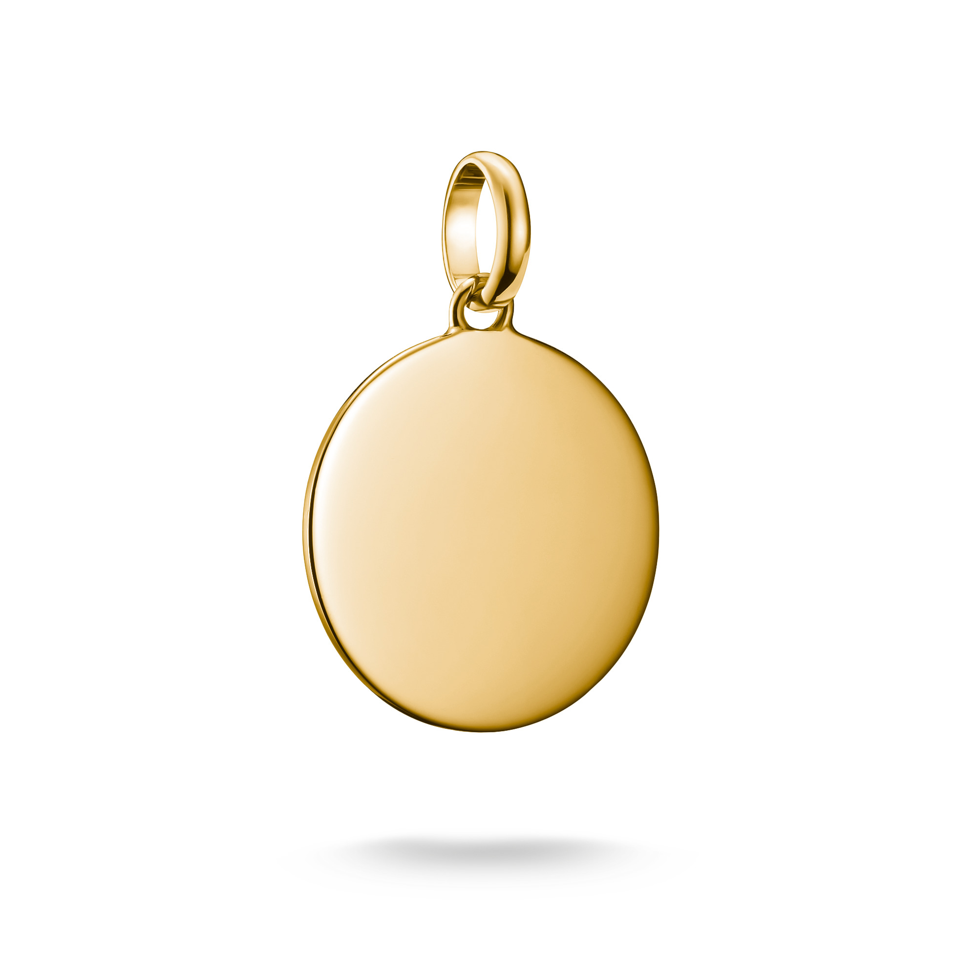 Thomas Sabo Charm-Anhänger Coin, 925 Silber vergoldet, 25x17,5mm, gold