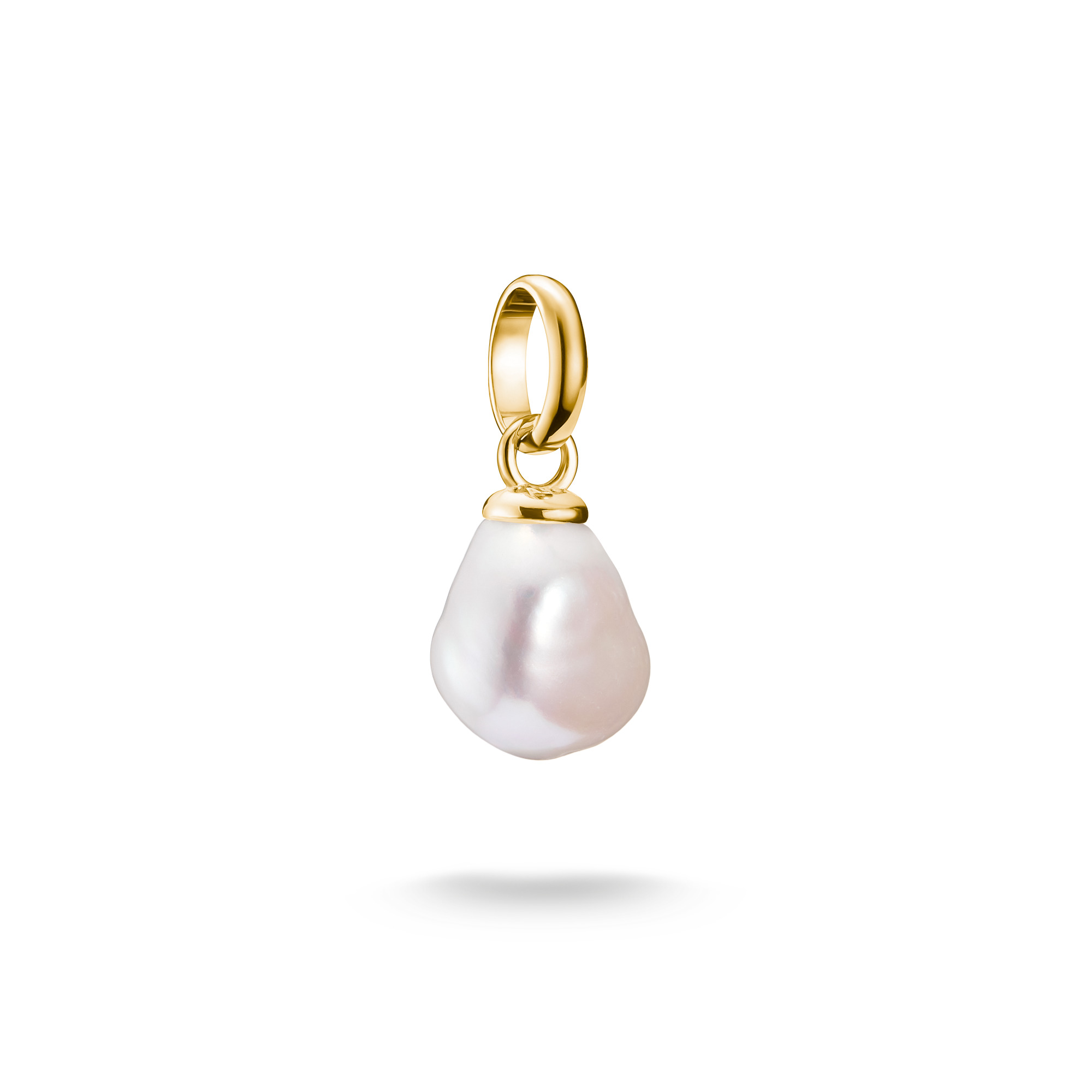 Thomas Sabo Charm-Anhänger, 19x9mm, Vergoldetes Silber, Süßwasserperle