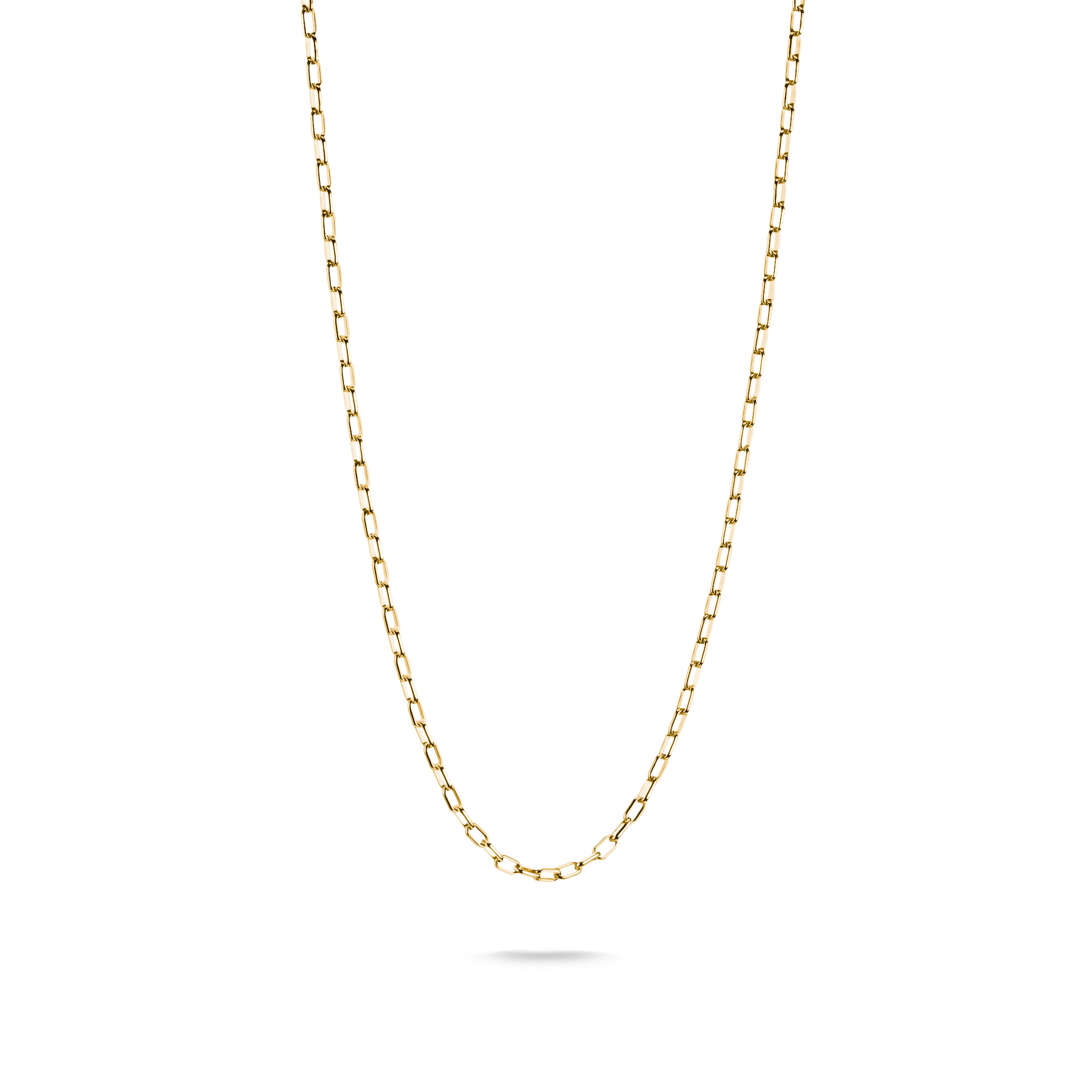 Thomas Sabo Charm-Kette Paperclip, 925 Silber vergoldet, 65-70cm, unisex