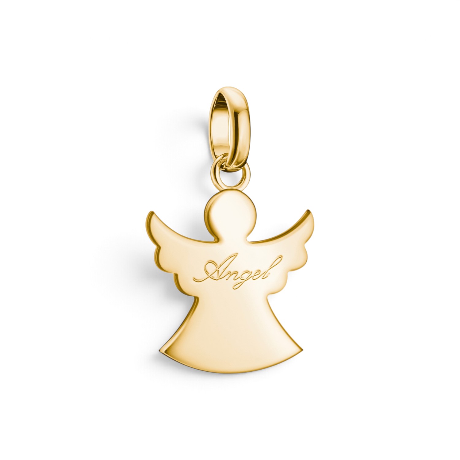 Thomas Sabo Charm Engel – Anhänger in Premium Legierung, 18k vergoldet, goldfarben