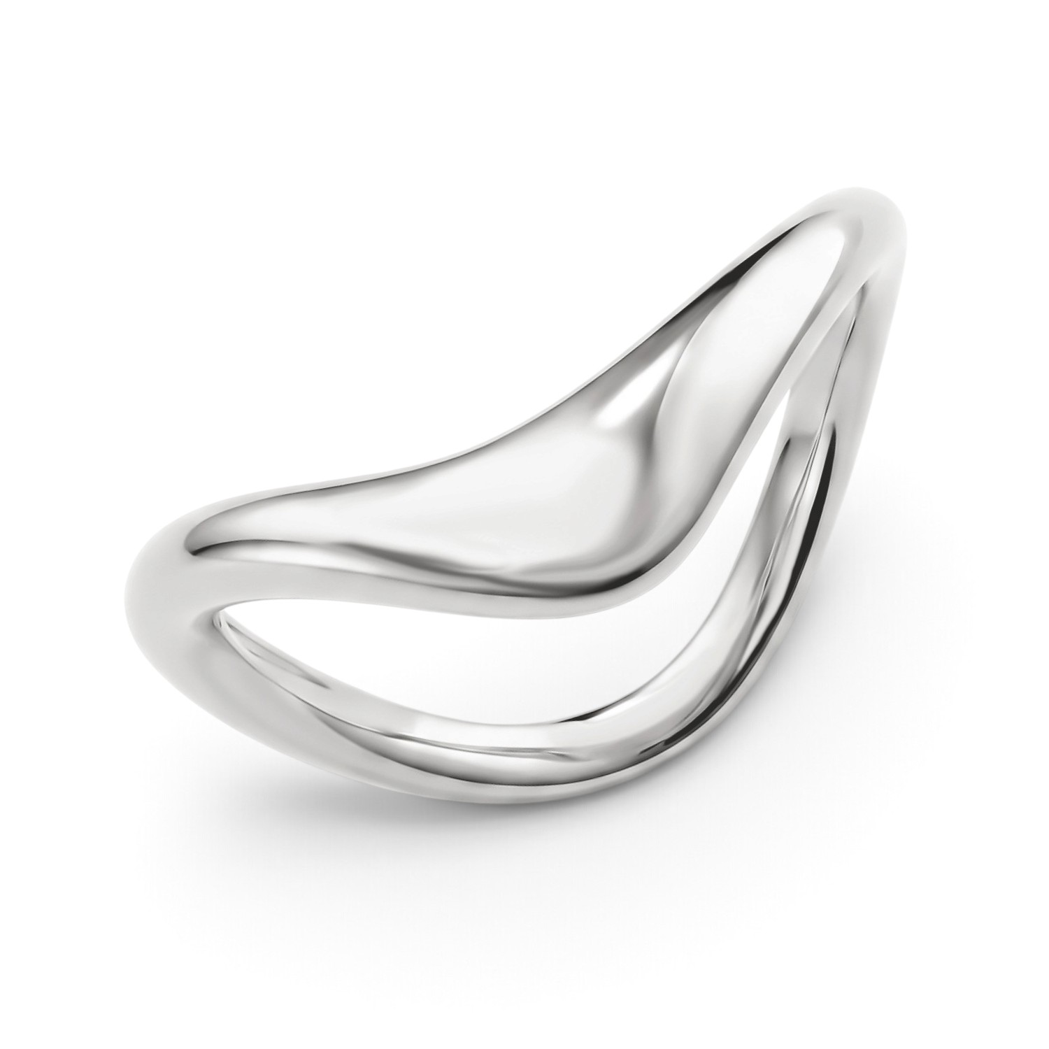 Thomas Sabo Ring in Wellenform Damen – 925 Sterling Silber, silberfarben, Größe 56