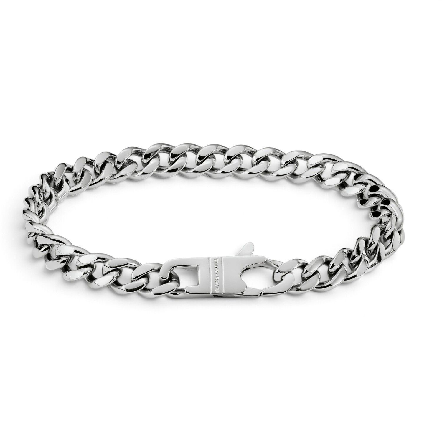 Thomas Sabo Panzerarmband Herren – Edelstahl 316L, silberfarben, 7 mm breit, 18 cm