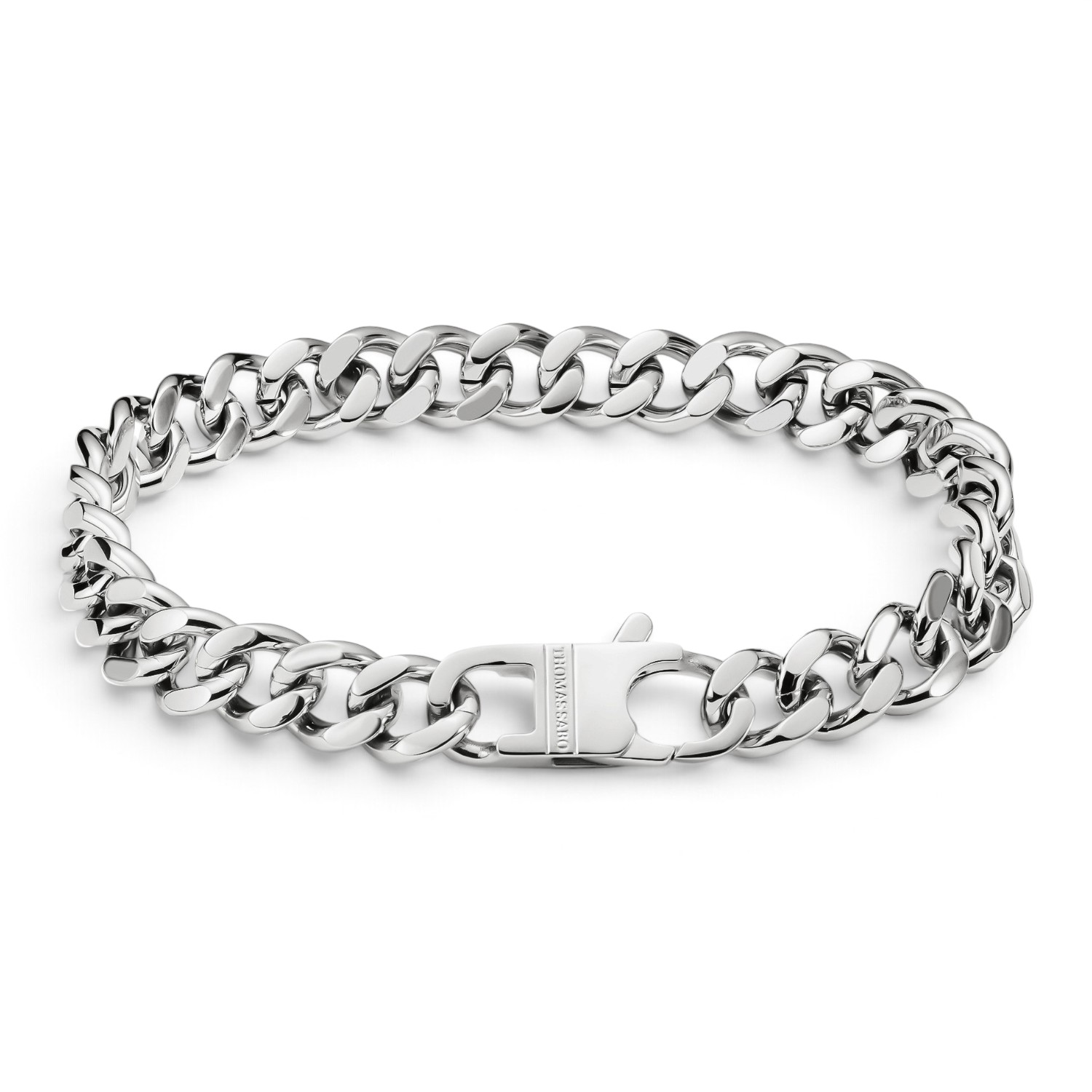 Thomas Sabo Panzerarmband Herren – Edelstahl 316L, silberfarben, 9 mm breit, 19,5 cm
