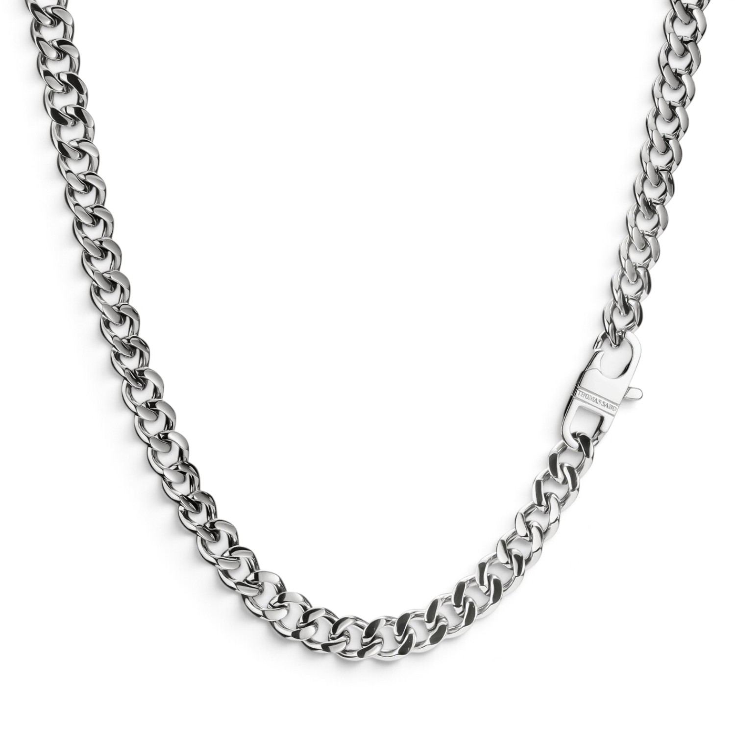 Thomas Sabo Panzerkette Herren – Edelstahl 316L, silberfarben, 55 cm