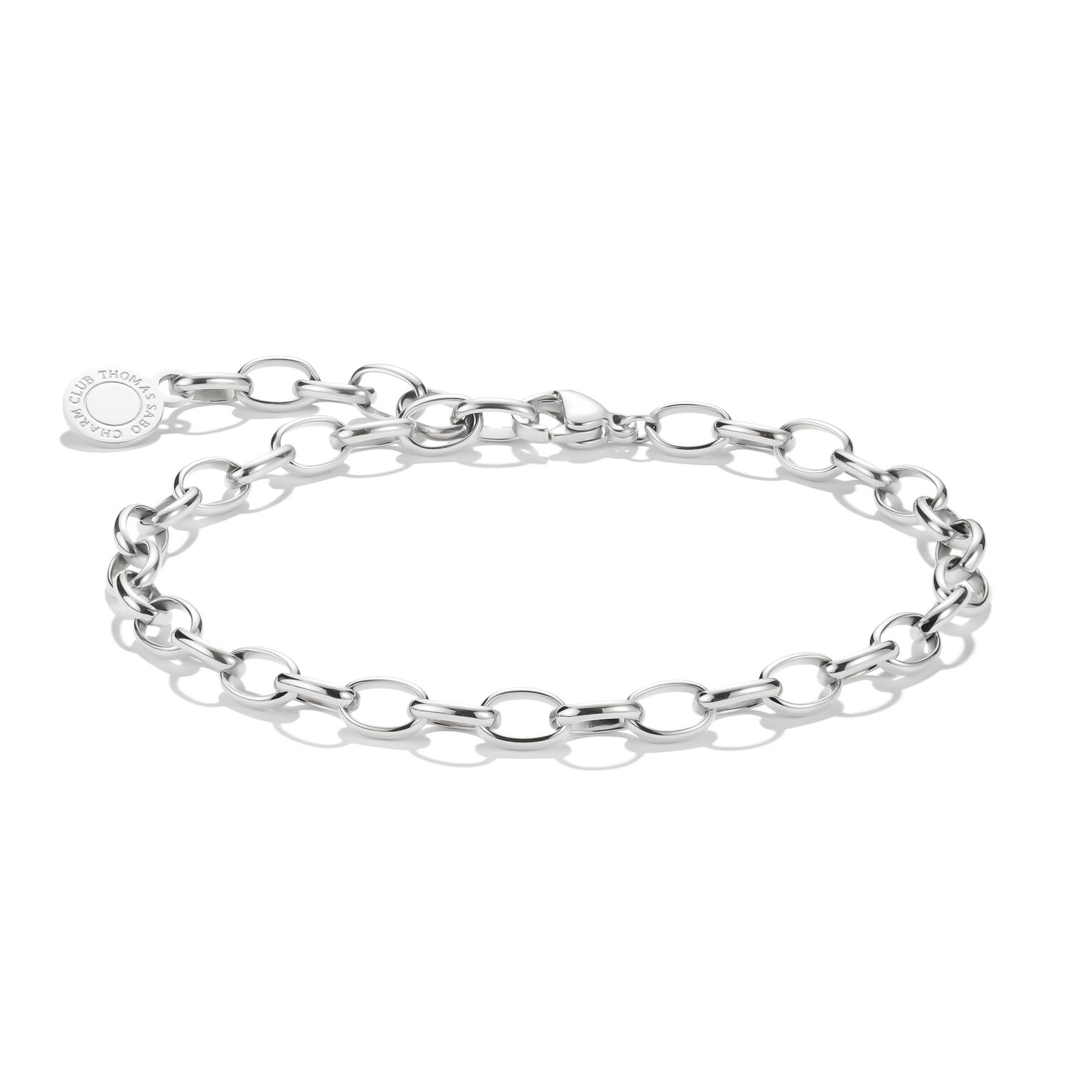 Thomas Sabo Charm-Armband Damen 17 cm, Premium Legierung feinsilberplattiert, silberfarben