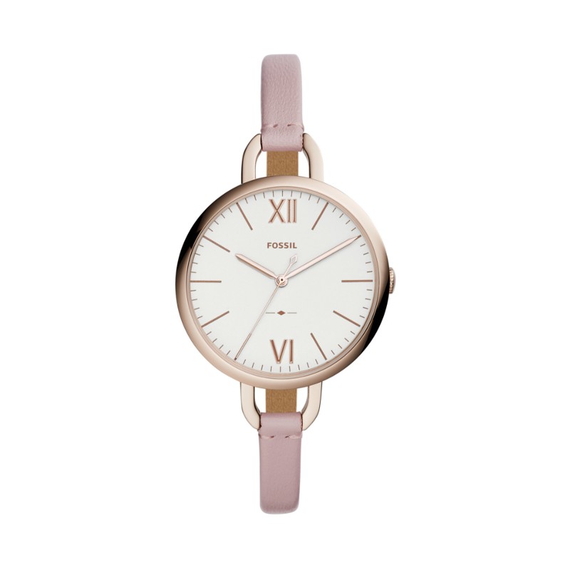 MD RD PNK SLV STP FOSSIL WATCH