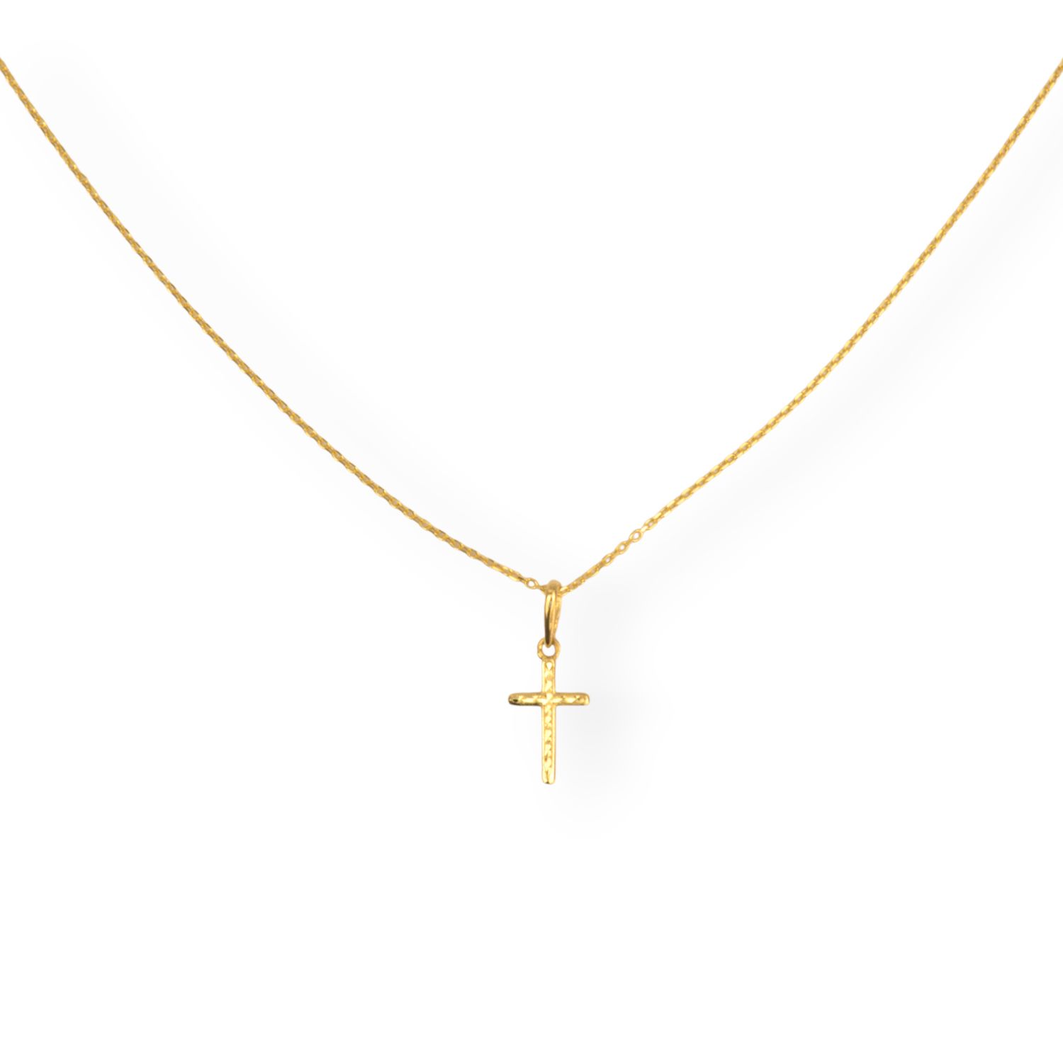 Kette 14 Karat  Kreuz 40+5cm