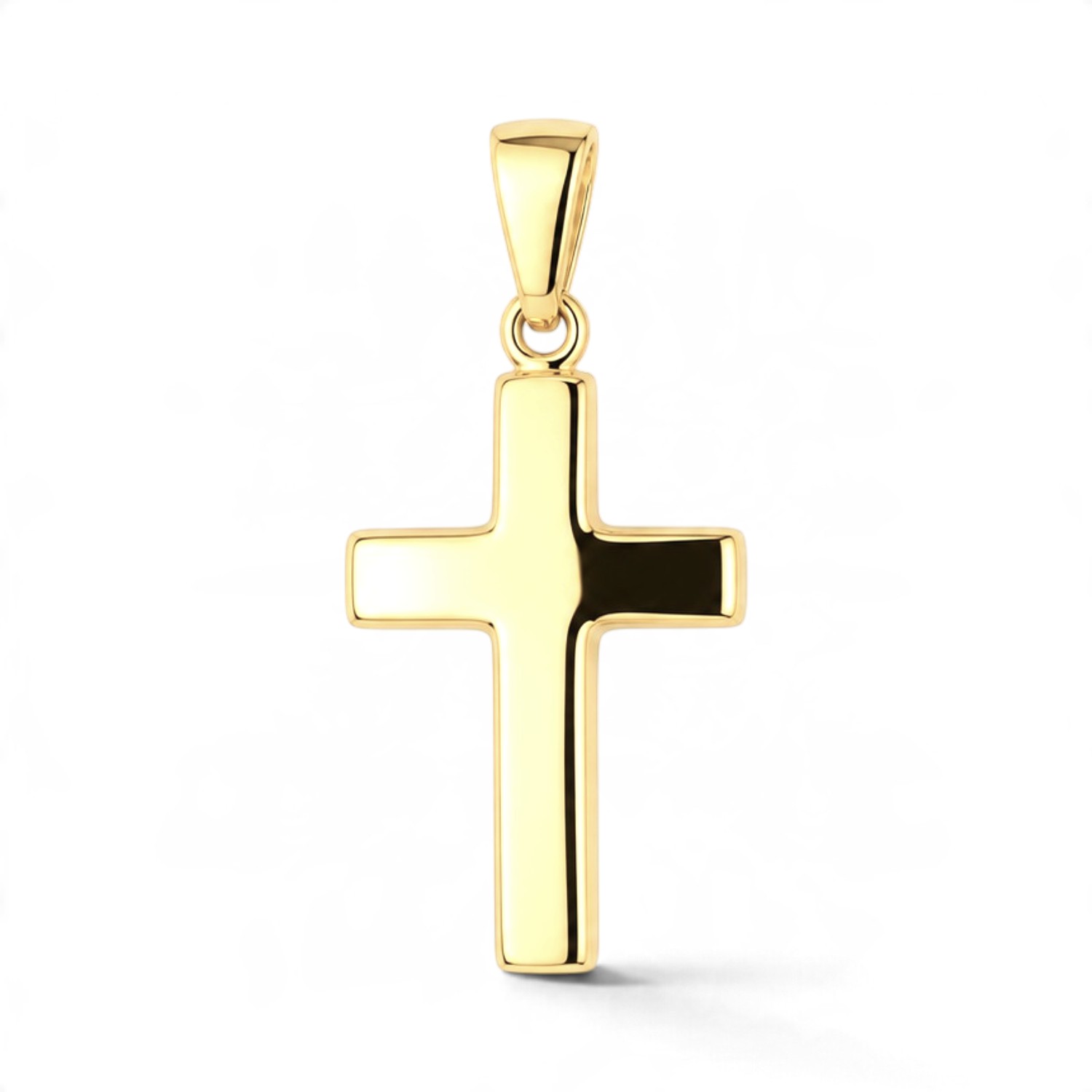 Schmidt Kreuz Anhänger 375 Gold, goldfarben, 18,5x12 mm – für Damen, Herren und Kinder