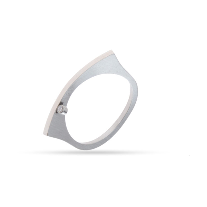 Ring, matt/poliert, Brill. TW/