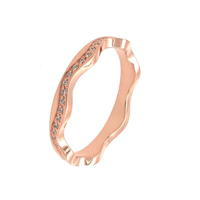 Ring 3 mm, matt, Roségold beschichtet