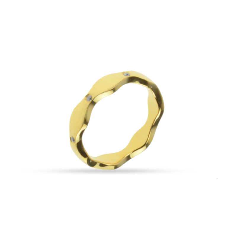 Ring 4 mm, matt, Gelbgold besc