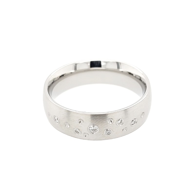 Ring, matt/poliert, 6 x Brill.