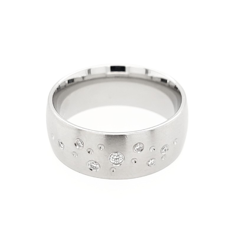 Ring, matt/poliert, 7 x Brill.