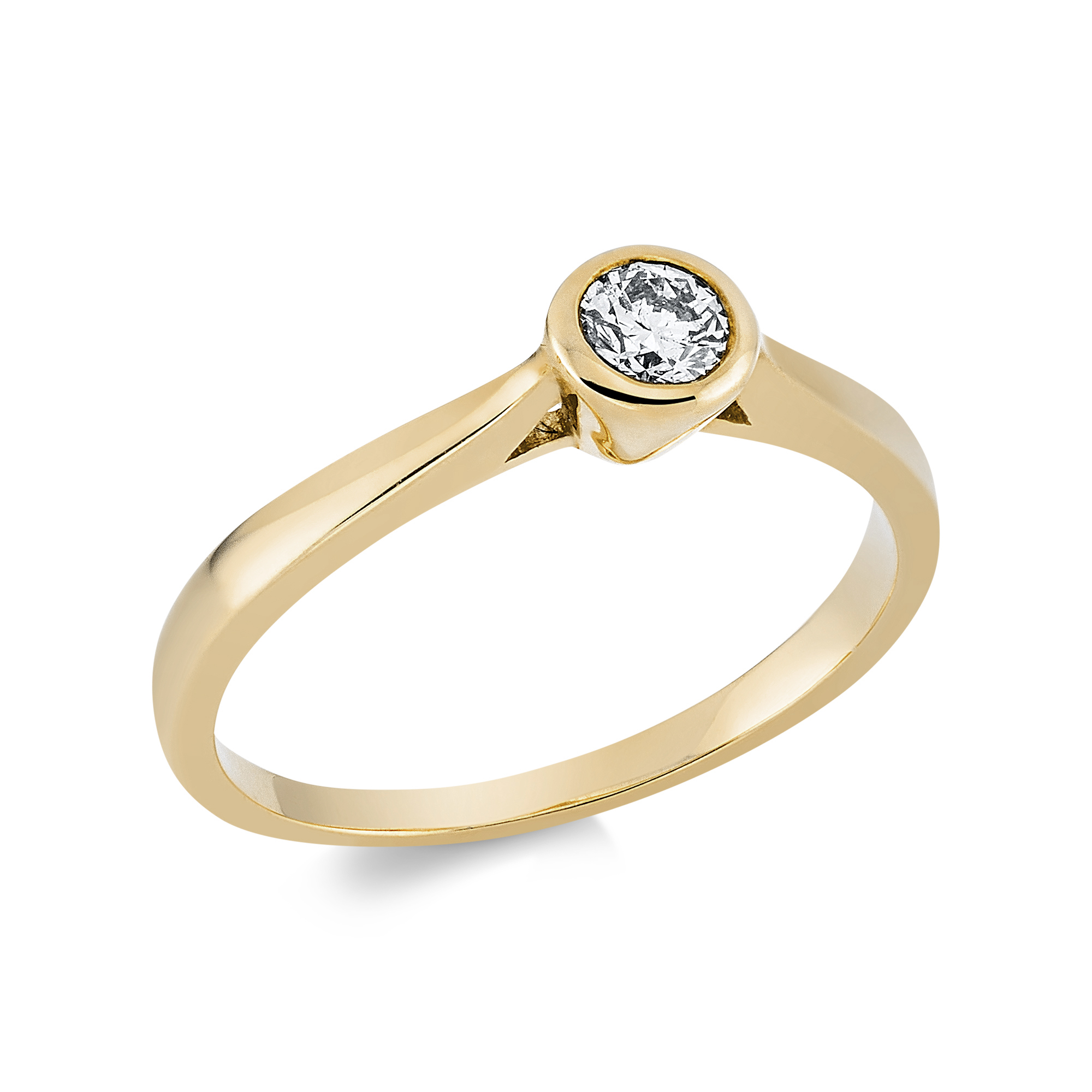Ring mit Brillant Gelbgold