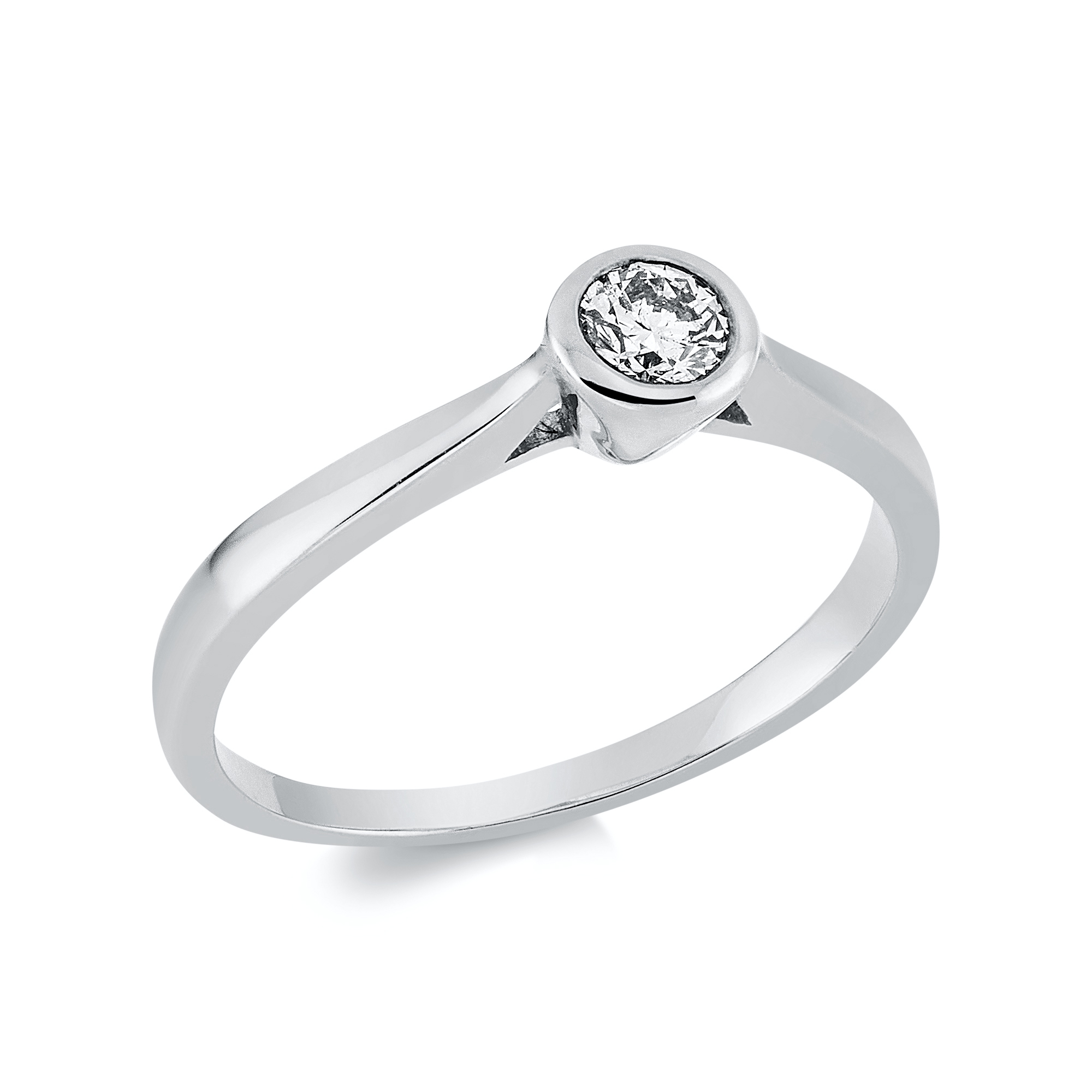 Ring mit Brillant Weißgold