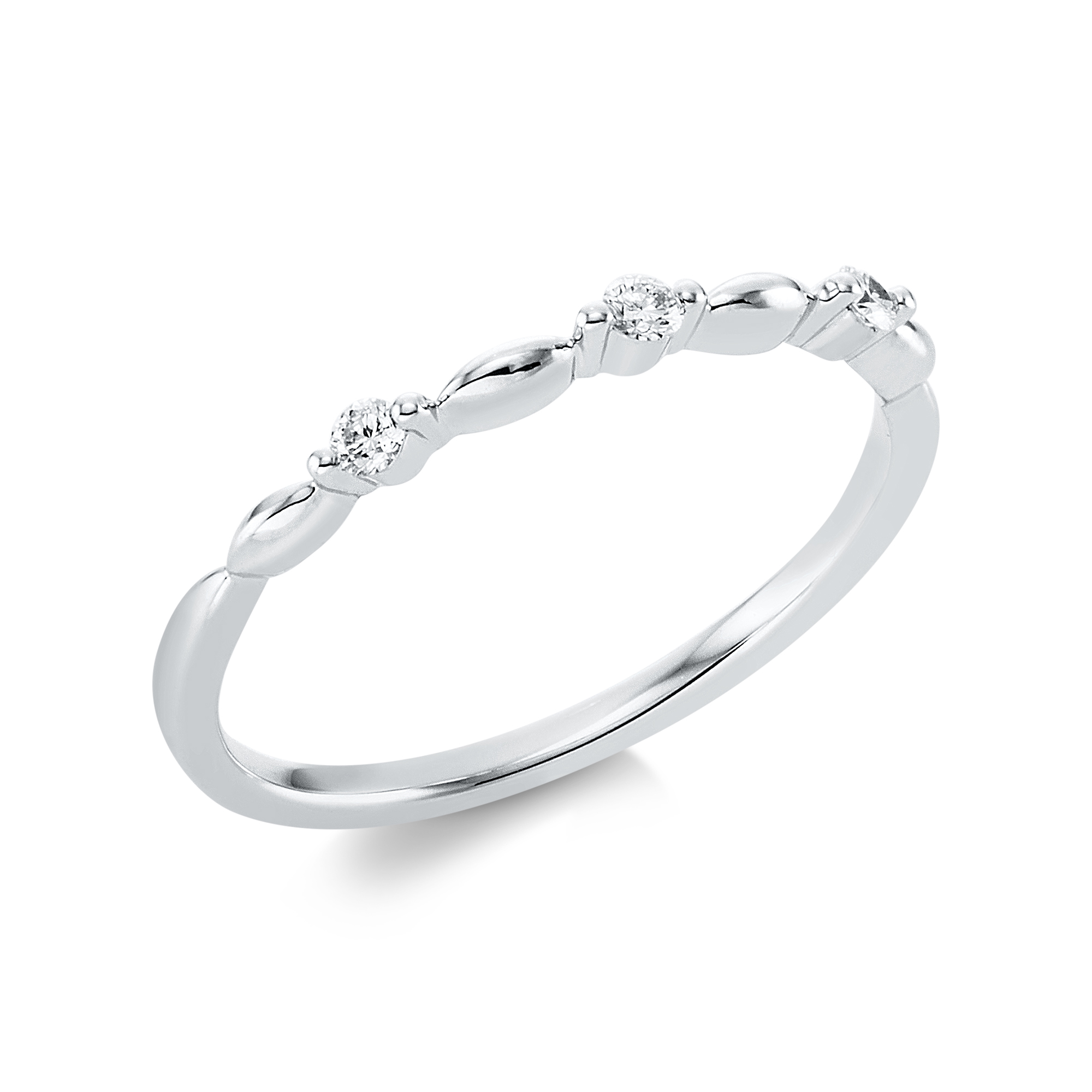 Ring mit 3 Brillanten 0,08ct Tw/pi