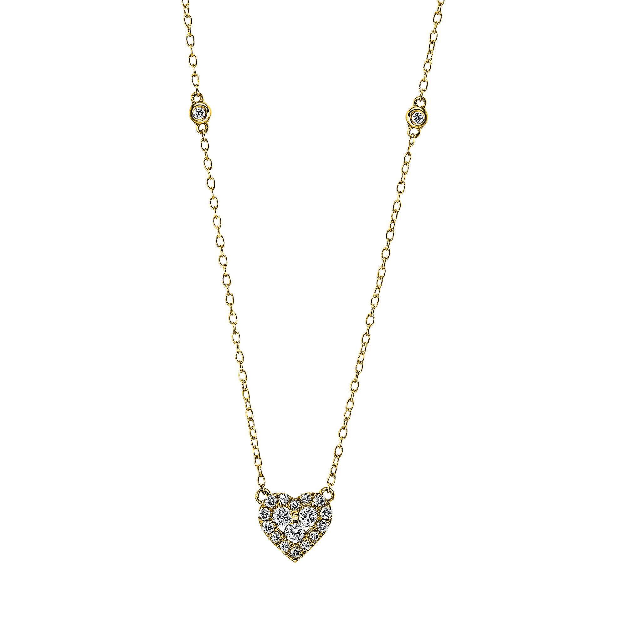 Kette mit Herzchen Brillanten 0,20ct Tw/si