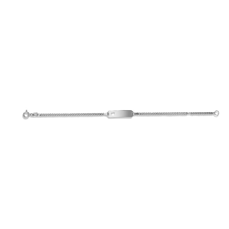 Schmidt Kinder ID-Armband 925 Silber, Armschmuck 14cm - Silberfarben