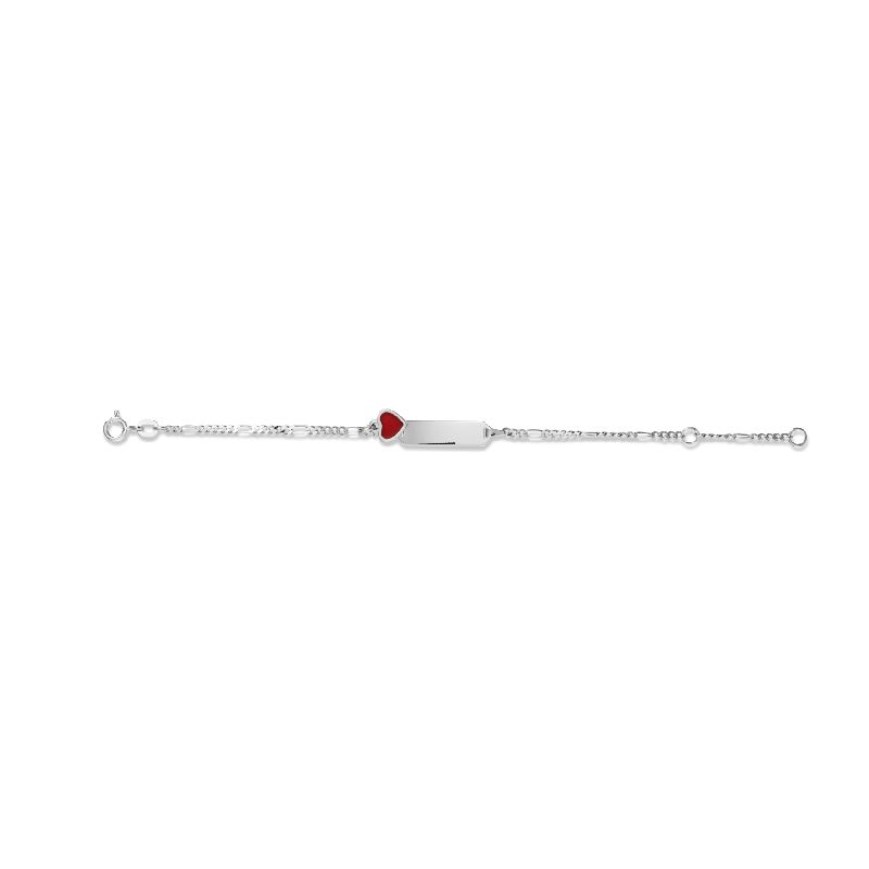 Schmidt ID-Armband für Kinder, 925 Silber, 14 cm Kettenlänge – Silberfarben