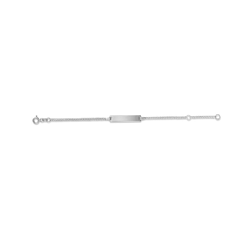 Schmidt Kinder ID-Armband 925 Silber, Armbandlänge 14cm, Silberfarben