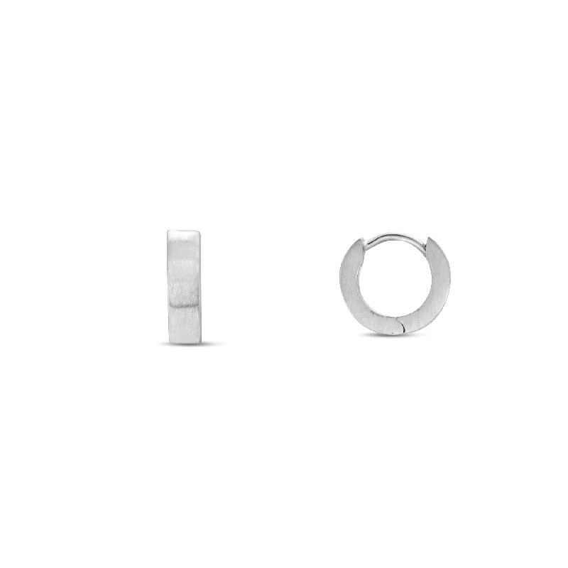 Schmidt Creole Ohrringe Silber 925 für Damen, 10mm, Silberfarben