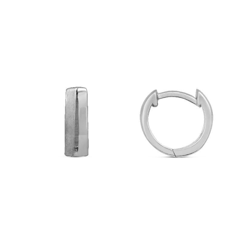 Schmidt Creole Ohrschmuck für Damen, 925er Silber, Ø 11mm – Silberfarben