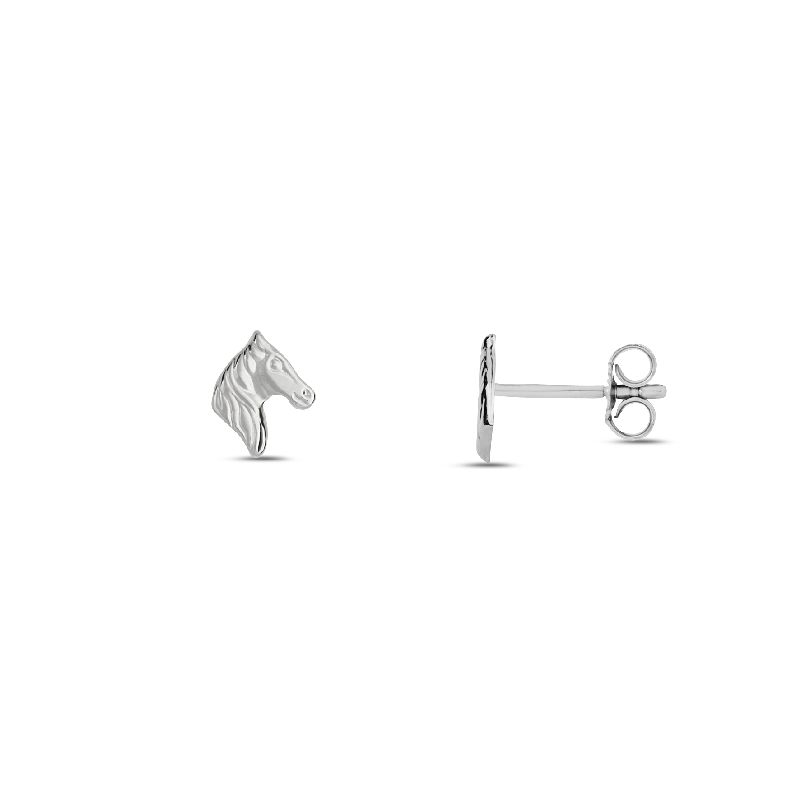 Schmidt Ohrstecker Silber 925 für Damen und Kinder, 6mm, Silberfarben